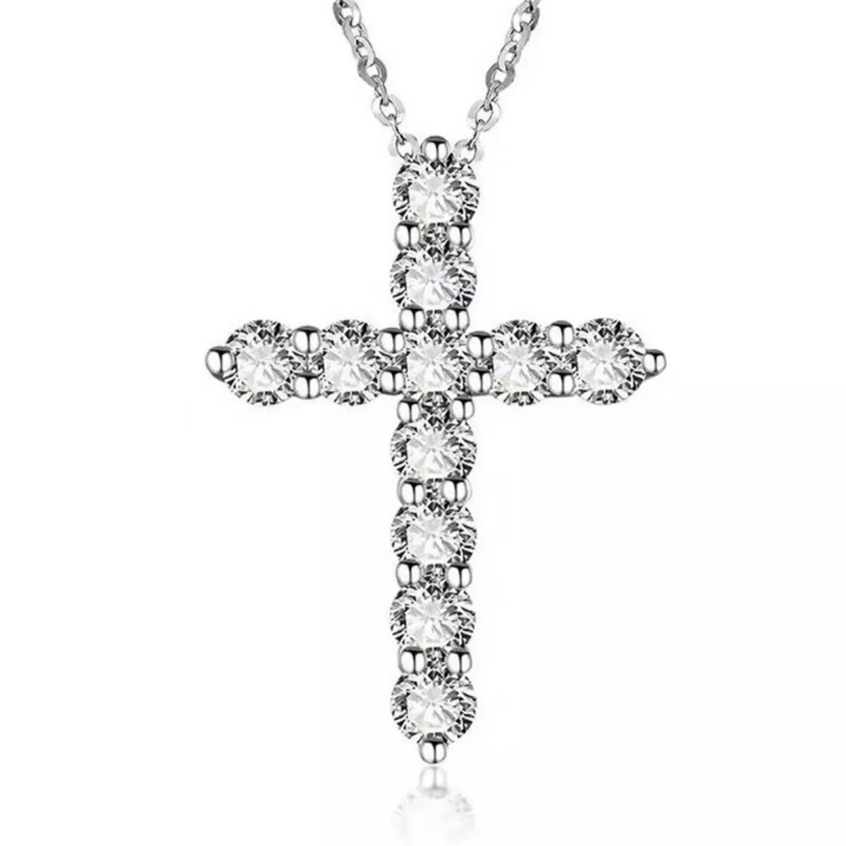 925 Sterling Silver Cross Pendant Necklace
