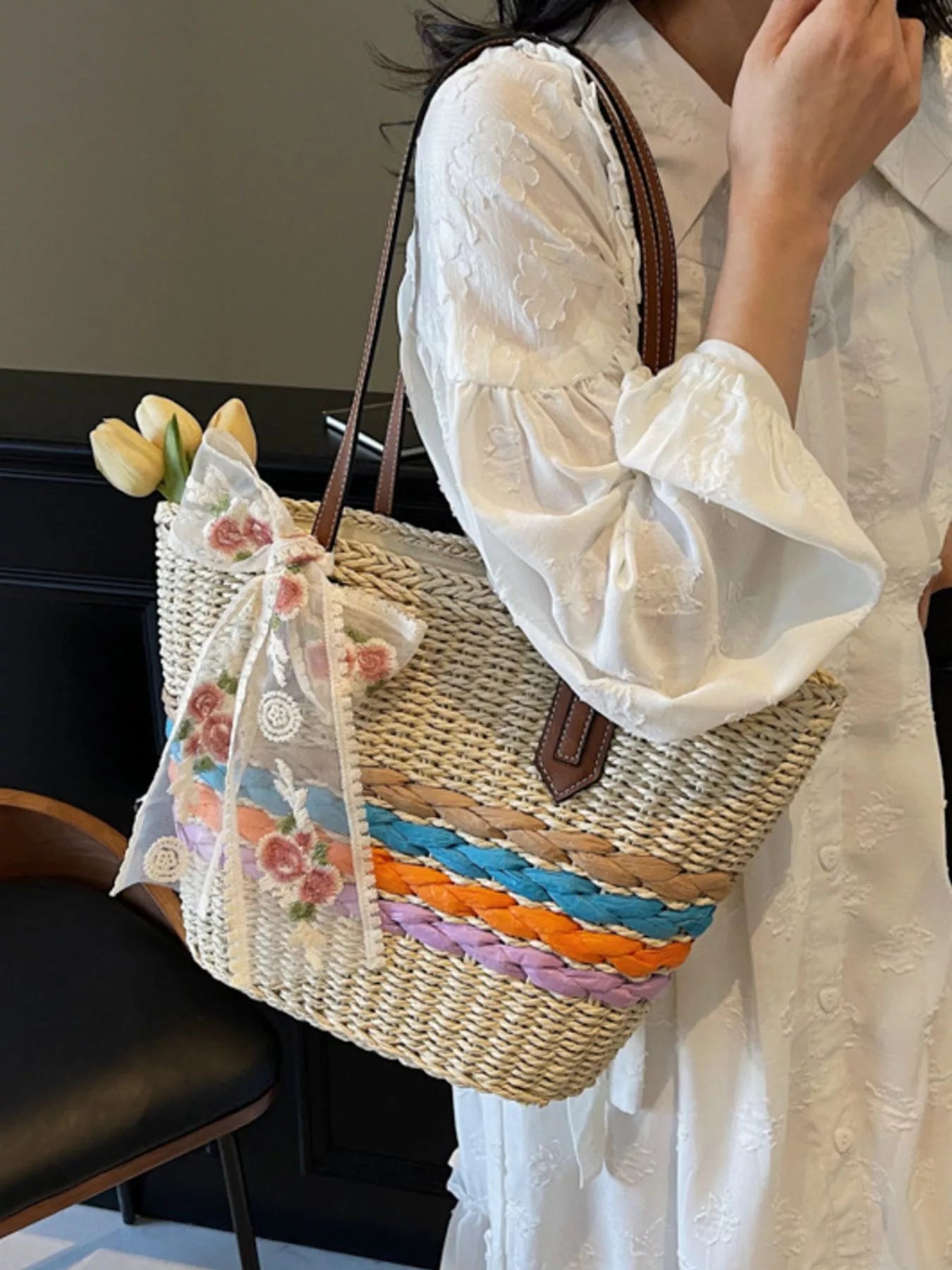 Straw Woven Shoulder Bag