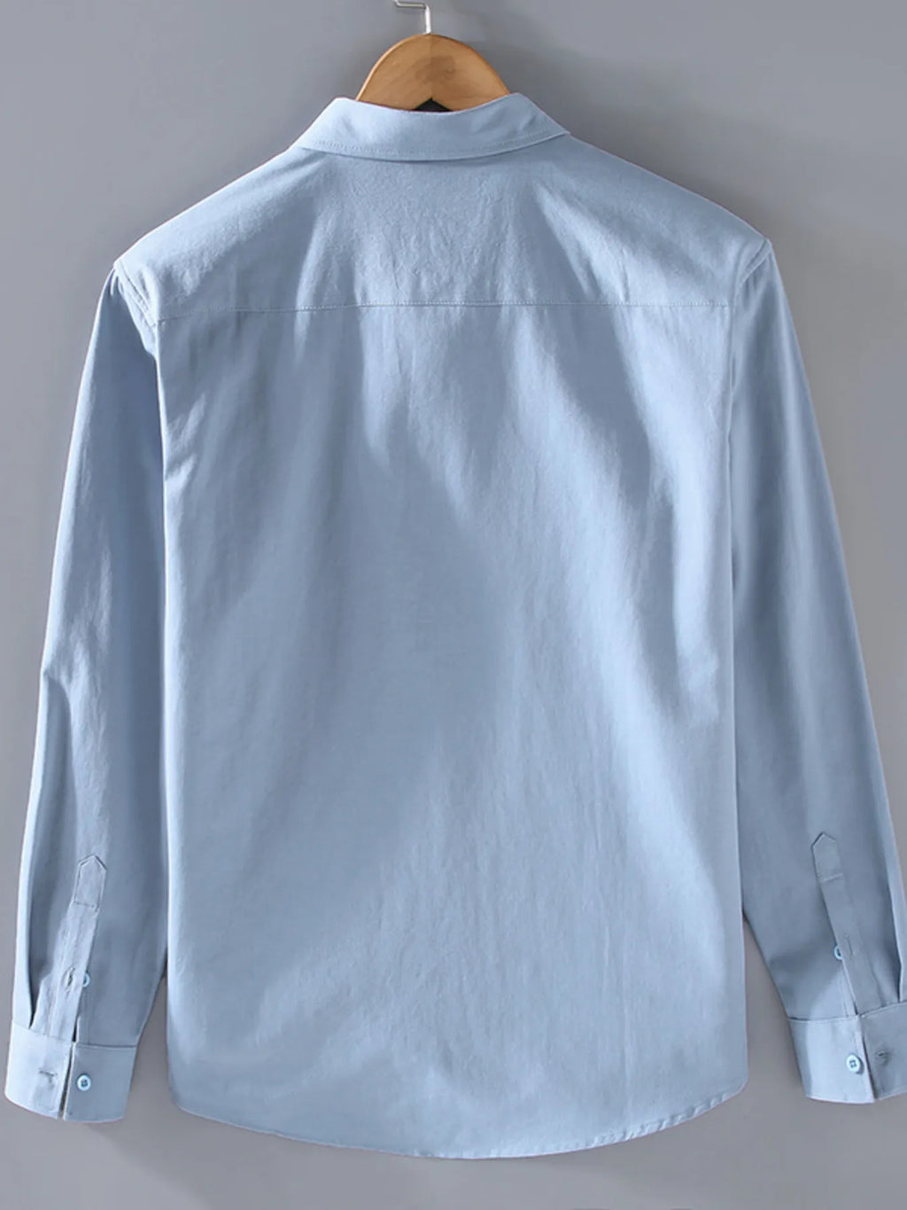 Men's Plus Size Long Sleeve Button-Up Shirt