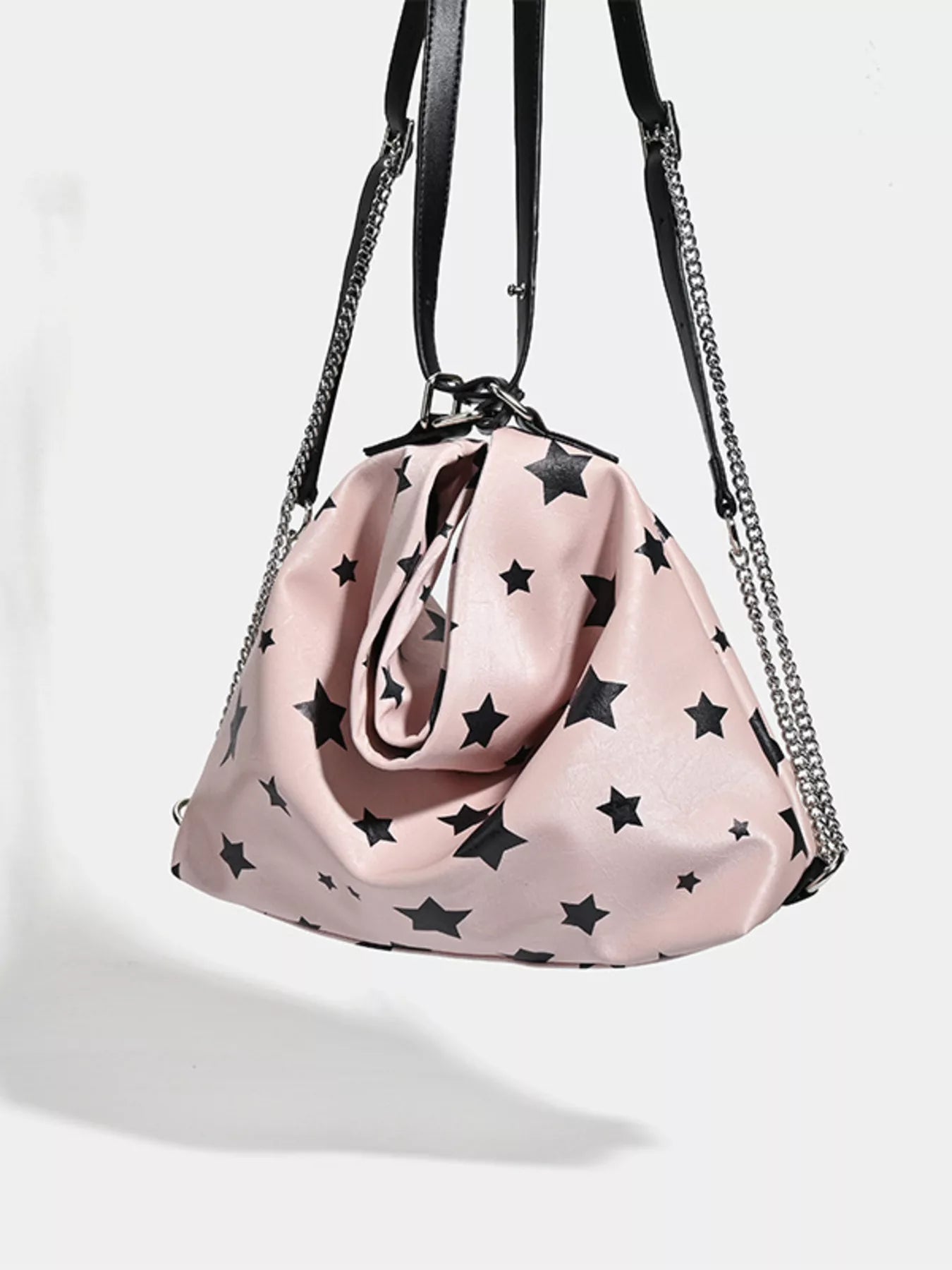 Star Print Chain Shoulder Bag
