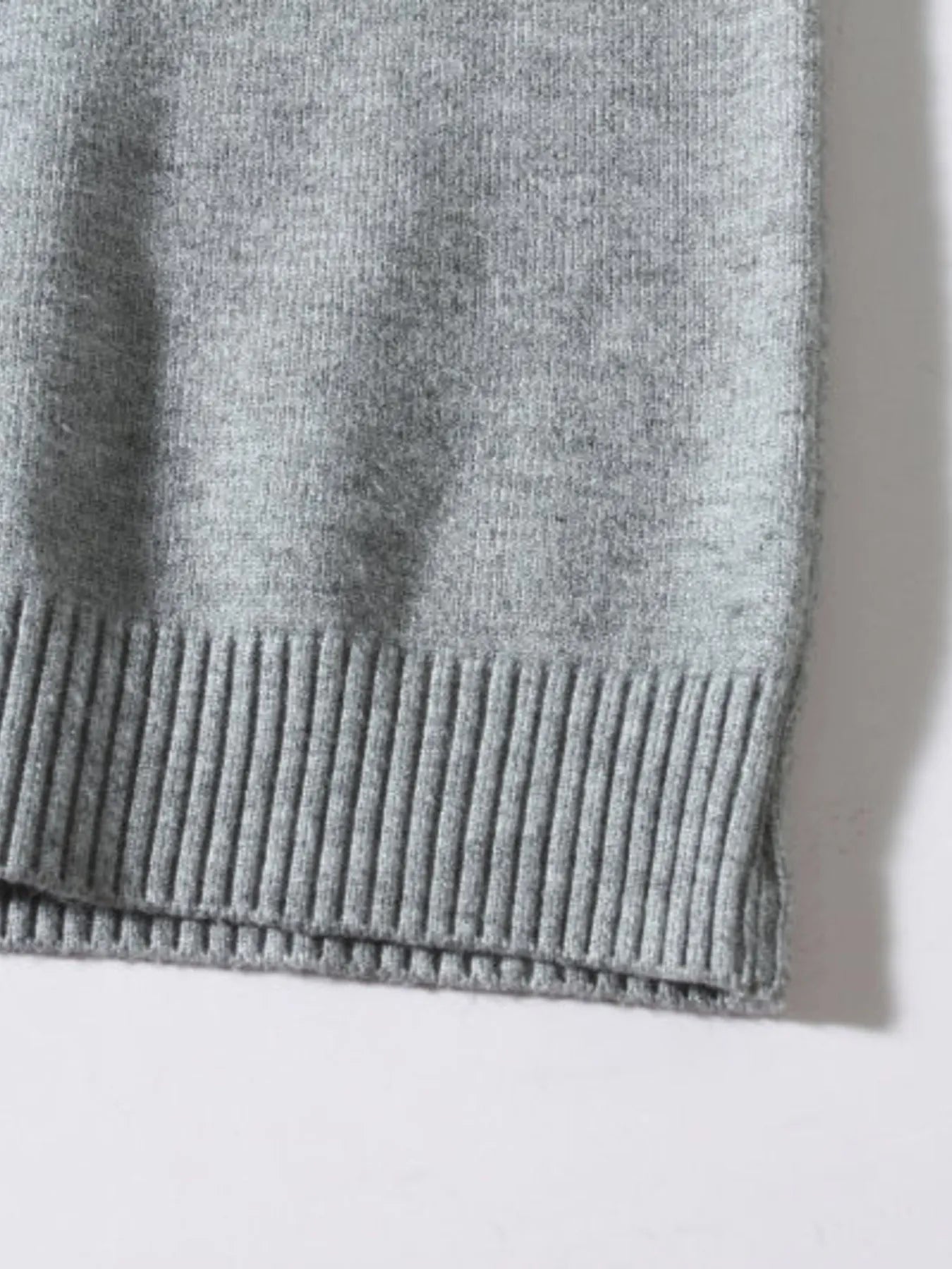 Men's Plus Size Ribbed Hem Long Sleeve Sweater