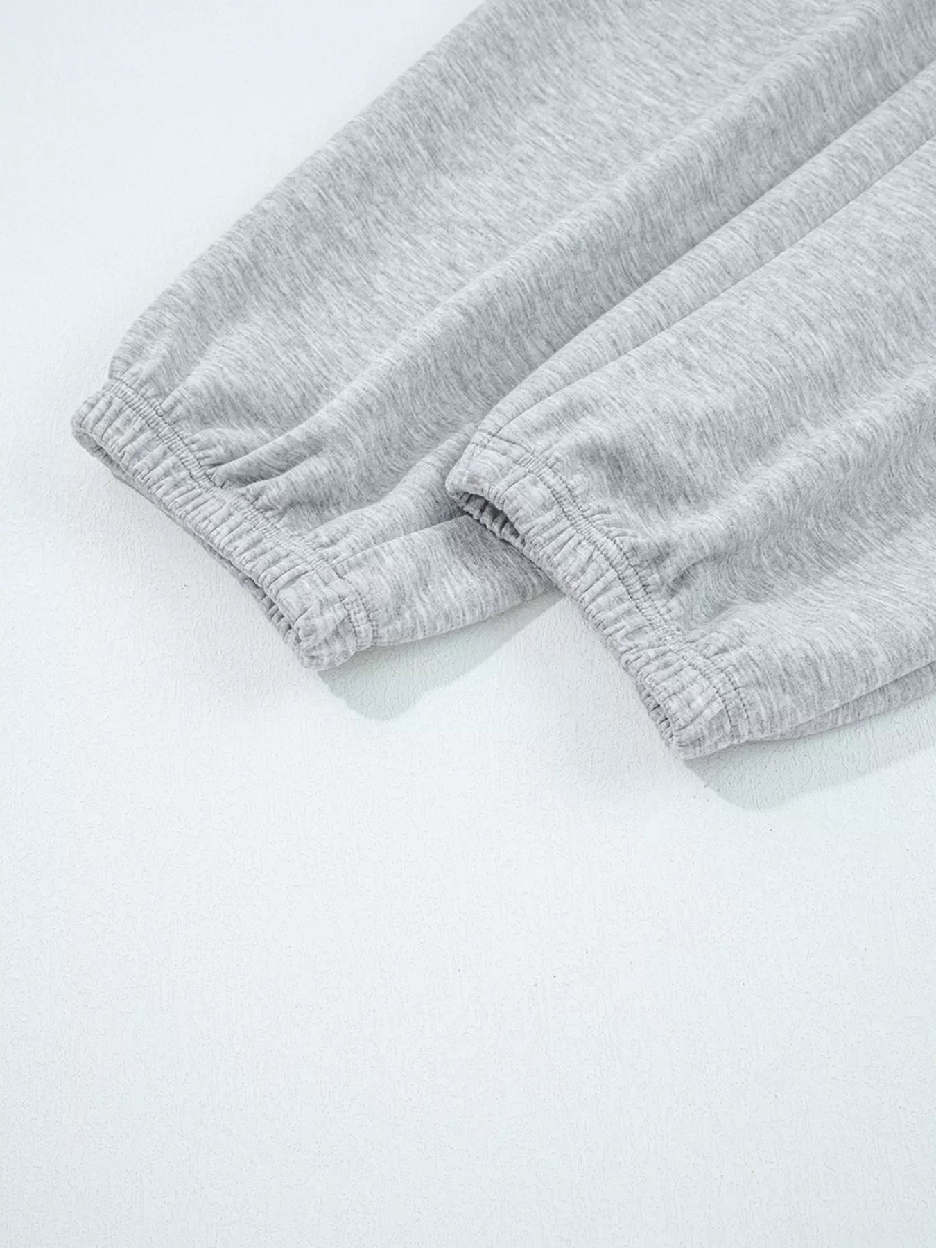 Zip Collar Long Sleeve Top and Drawstring Pants Set