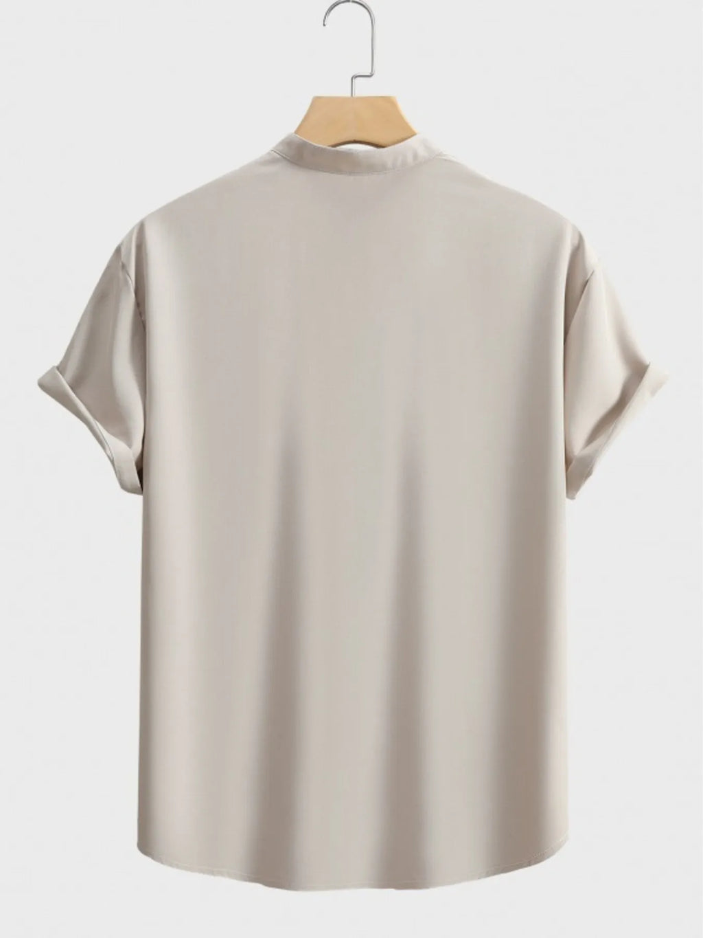 Men's Button Detail Short Sleeve Blouse