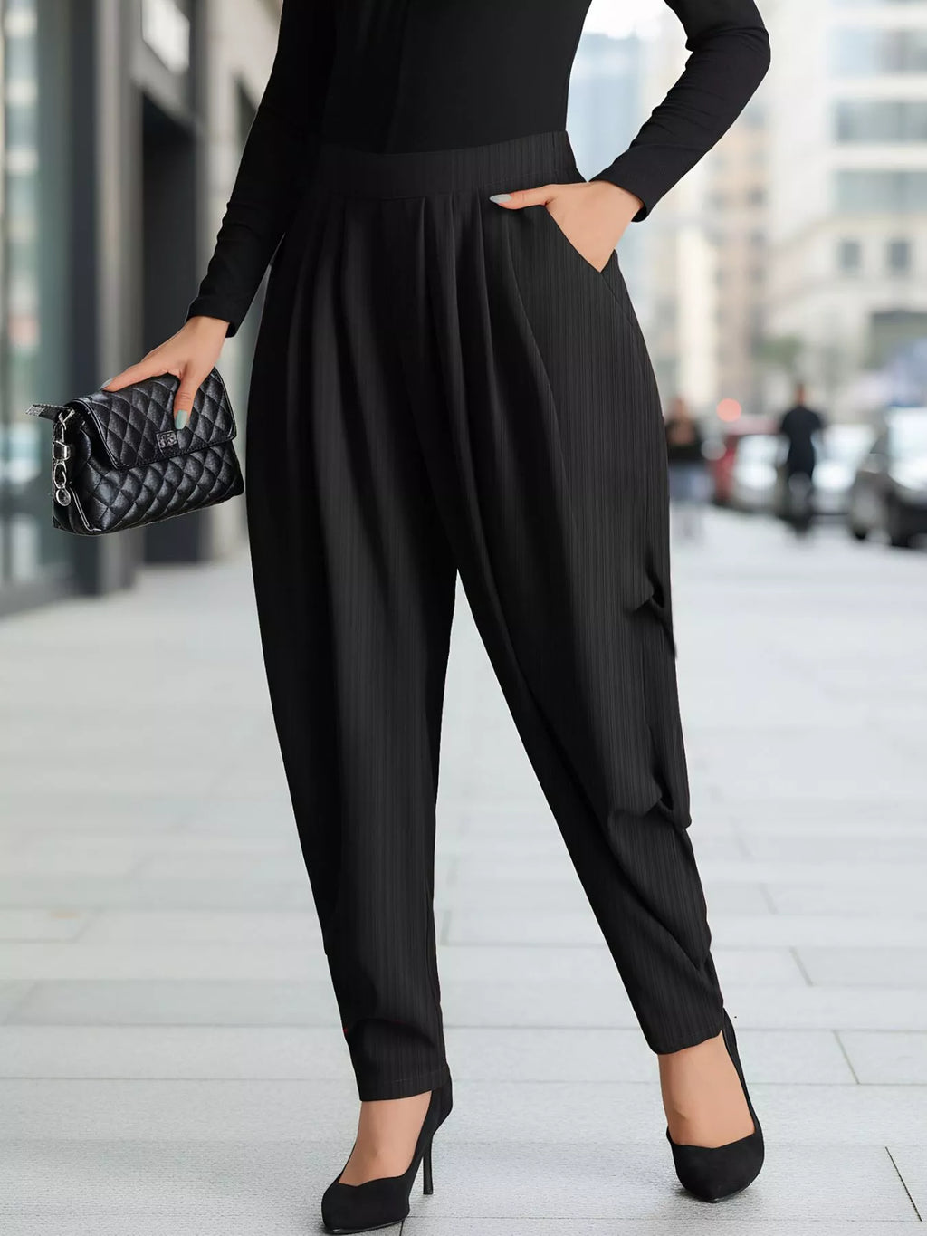 Plus Size Elastic Waist Causal Pants