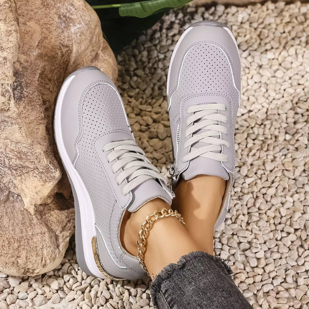 Lace Up Wedge Sneakers