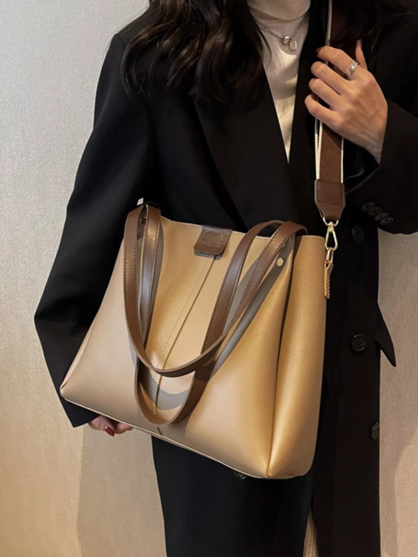 Wide Strap Shoulder Bag