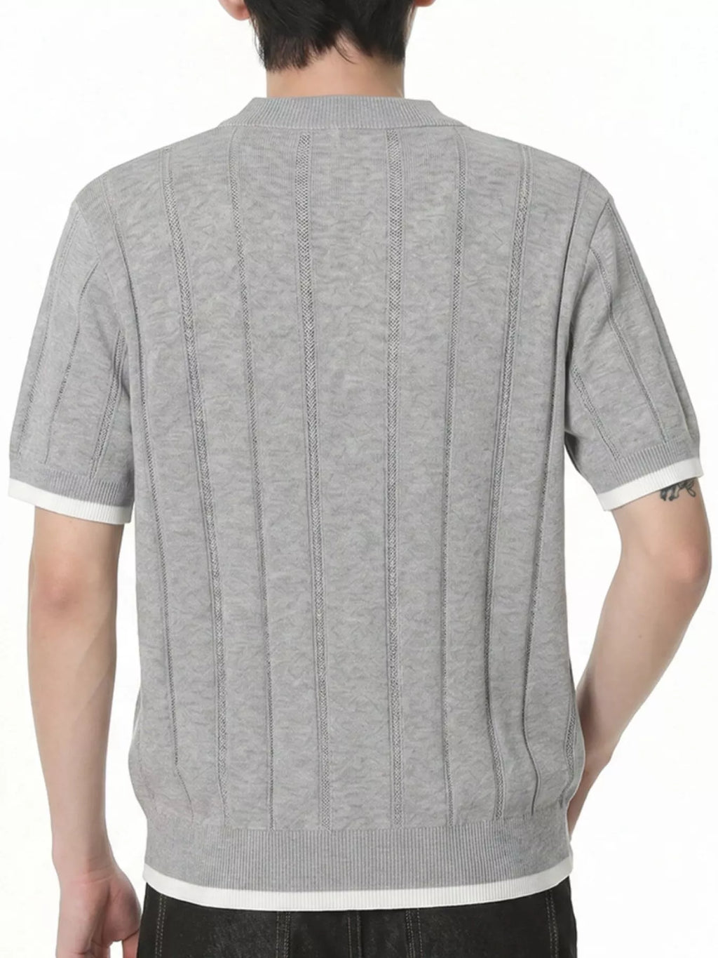 Men's Contrasting Trim Knit T-Shirt