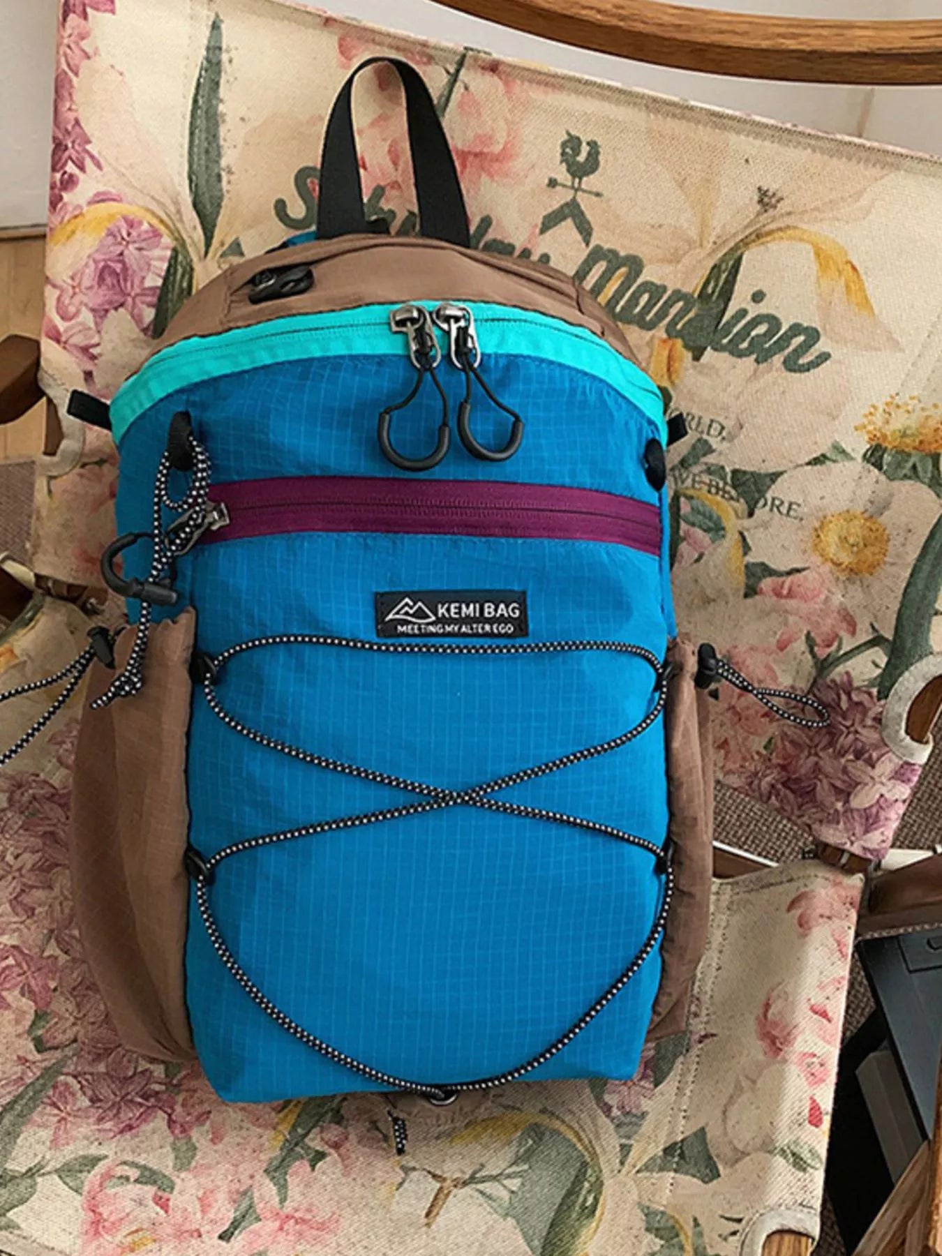 Lightweight Contrast Backpack Bag