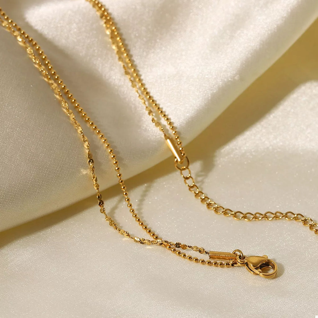18K Gold-Plated Double Layered Necklace