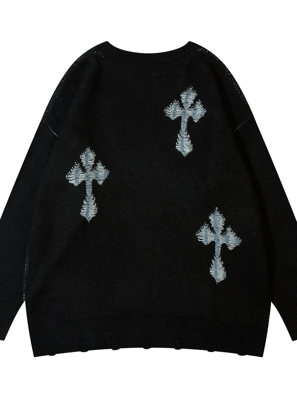 Men's Cross Round Neck Sweater