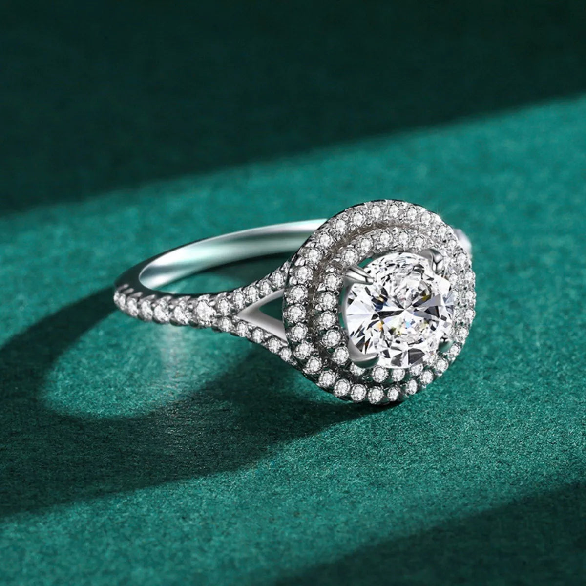 1 Carat Moissanite 925 Sterling Silver Ring
