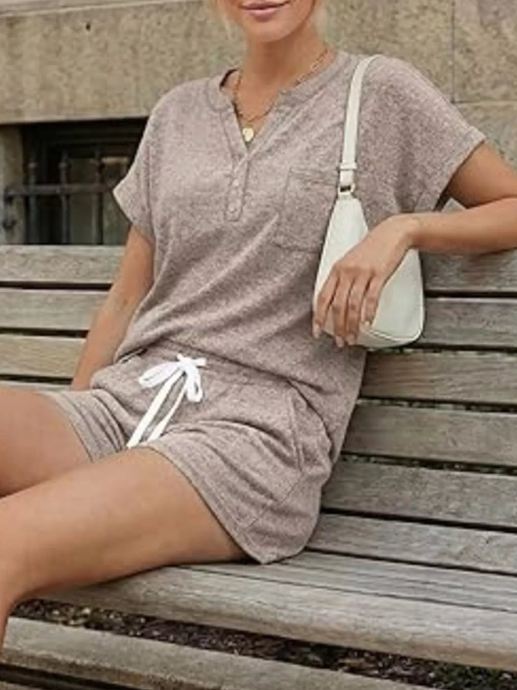 Short Sleeve Top and Shorts Set