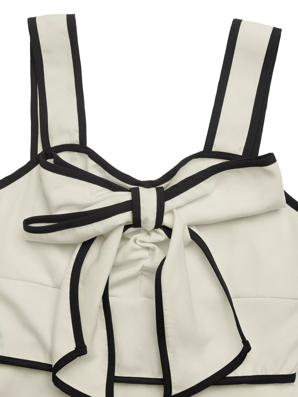 Bowknot Trim A-Line Midi Dress