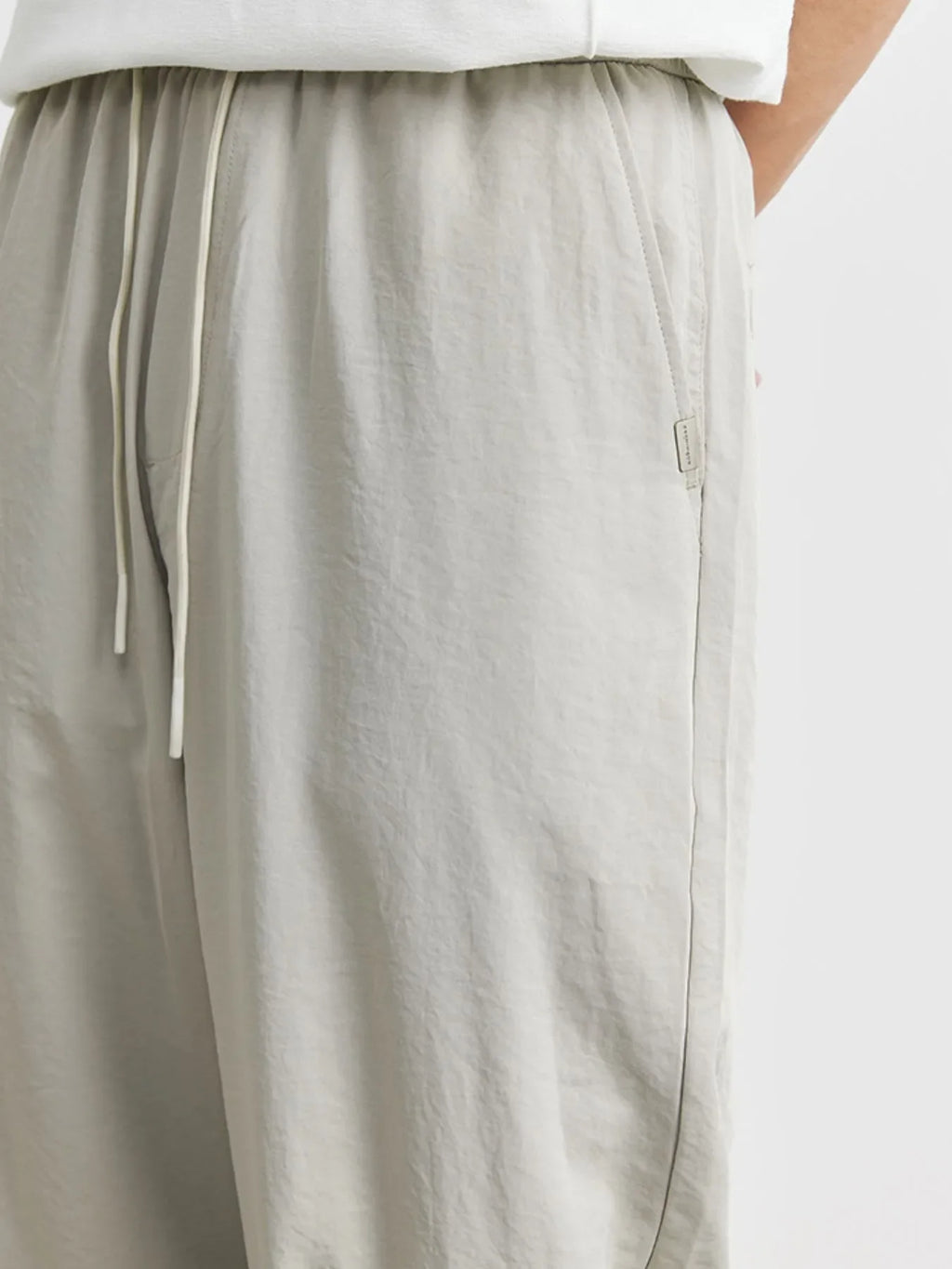 Men's Casual Drawstring Wide Leg Pants