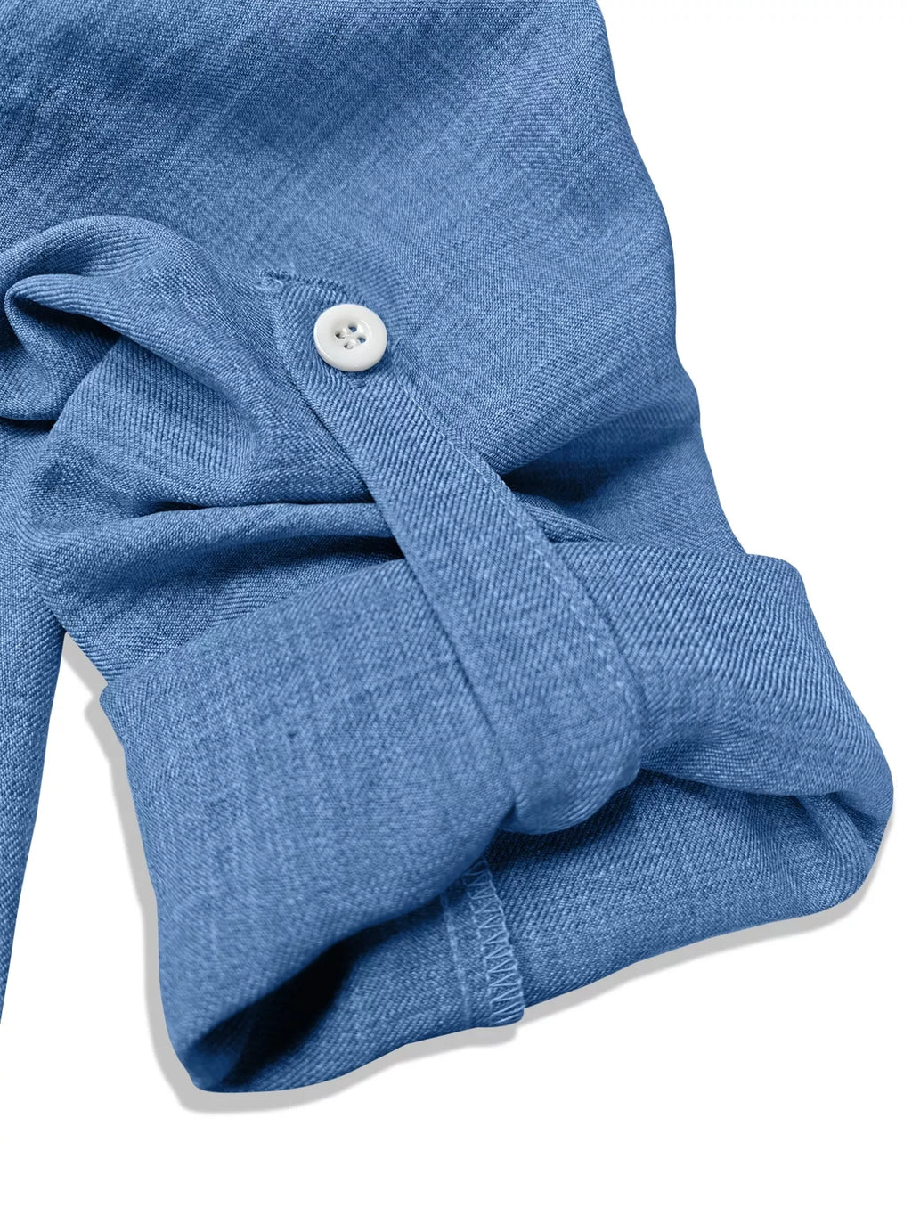 Casual Notched Roll-Up Sleeve Blouse