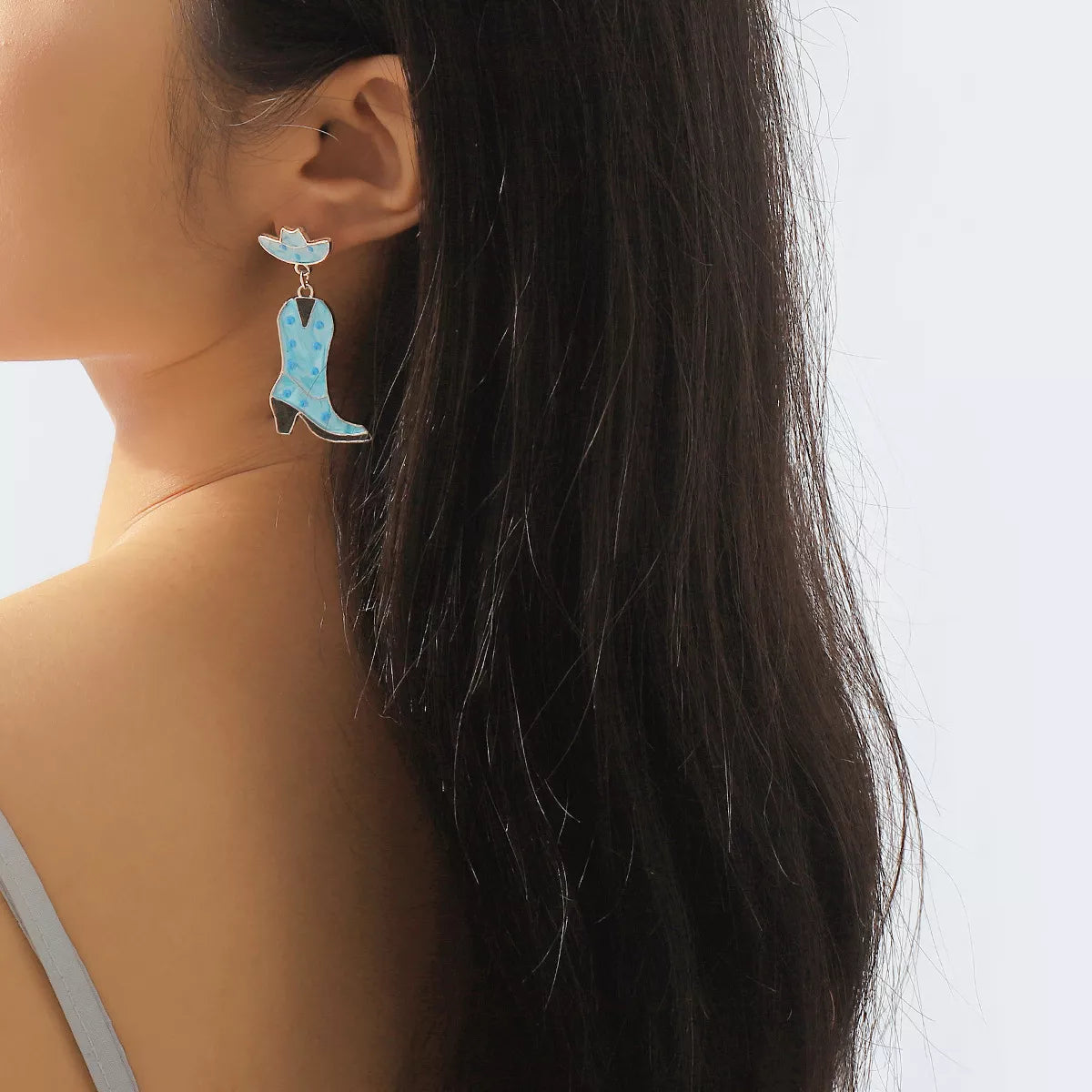 Cowboy Boot Dangle Earrings