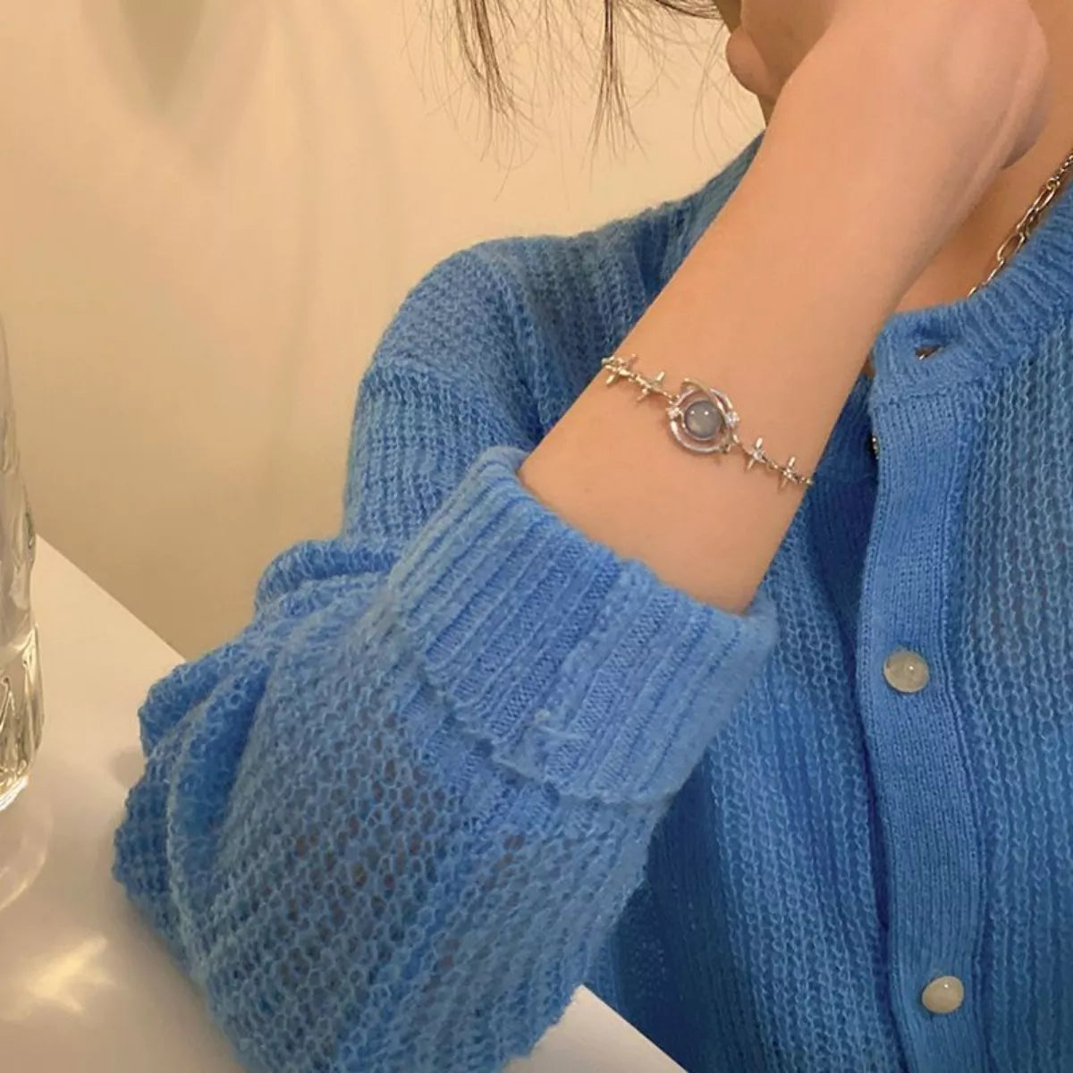 925 Sterling Silver Planet Bracelet