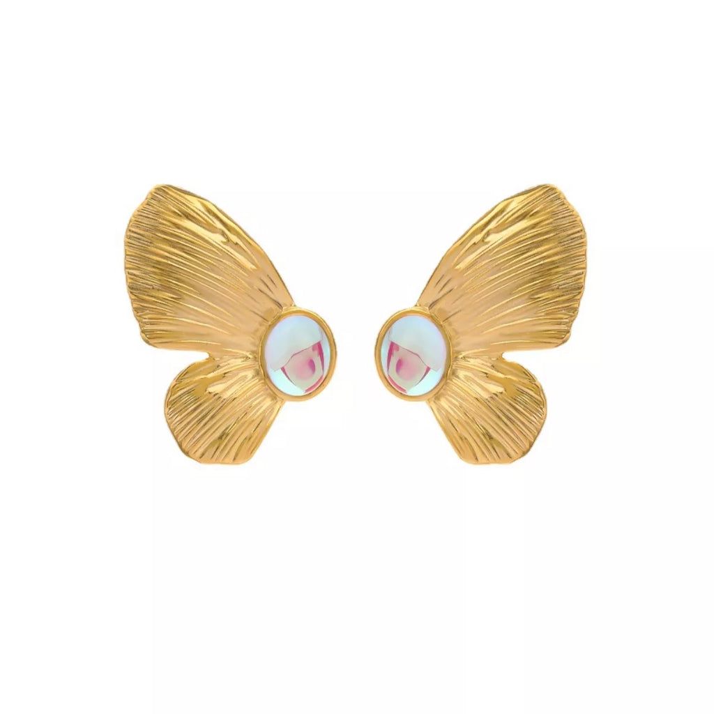 18K Gold-Plated  Butterfly Wing Earrings