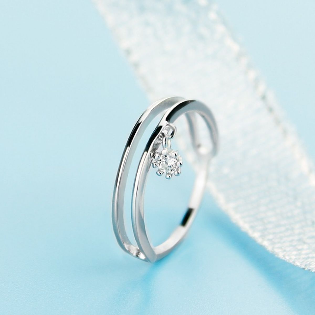 925 Sterling Silver Double Layered Ring