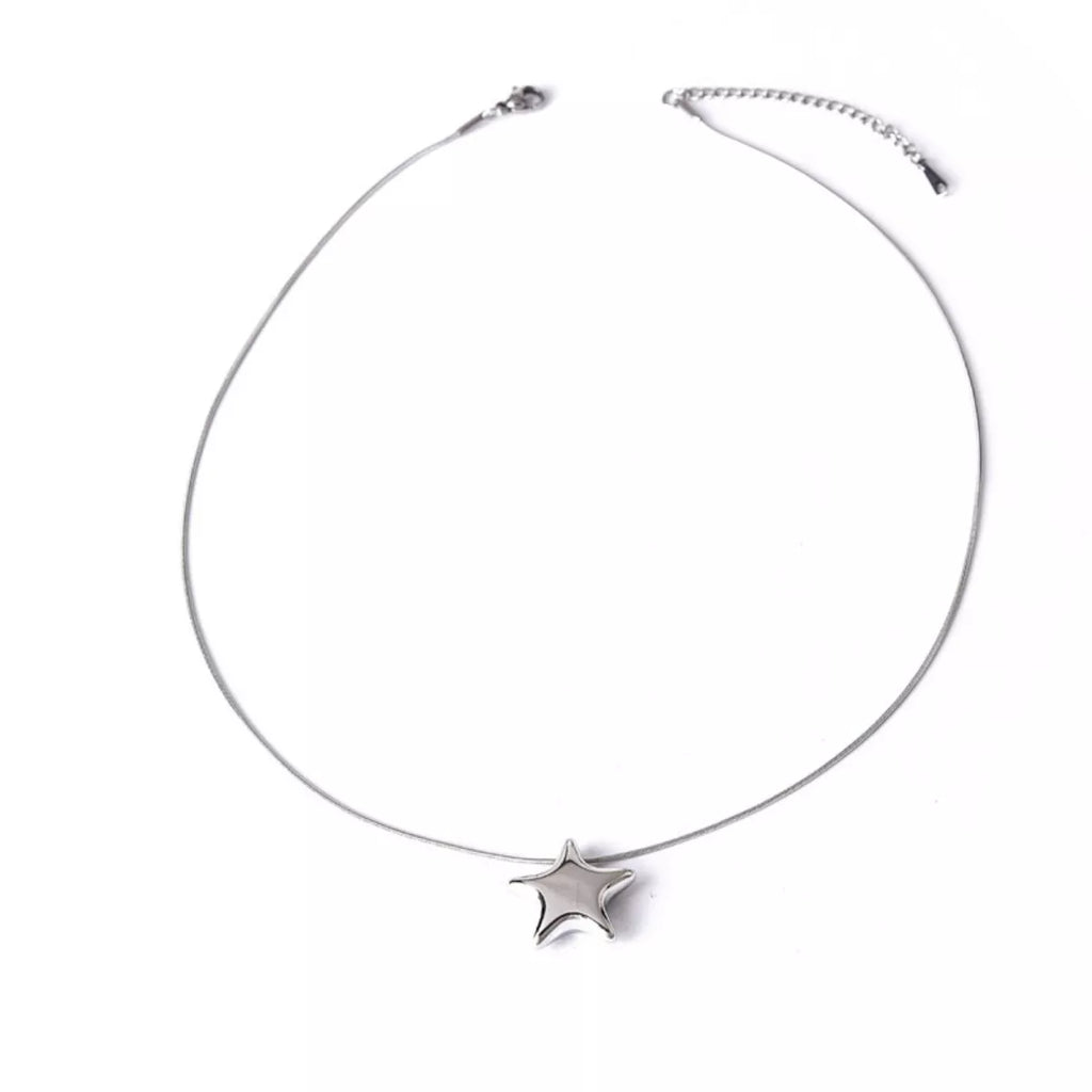 Titanium Steel Star Pendant Necklace