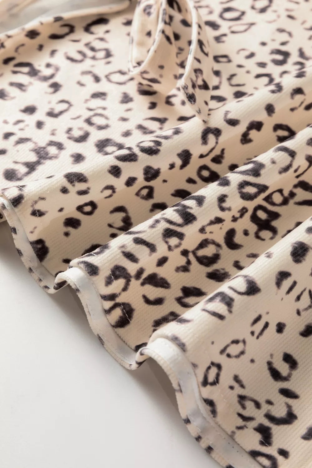 Knot Side Leopard Print Vest