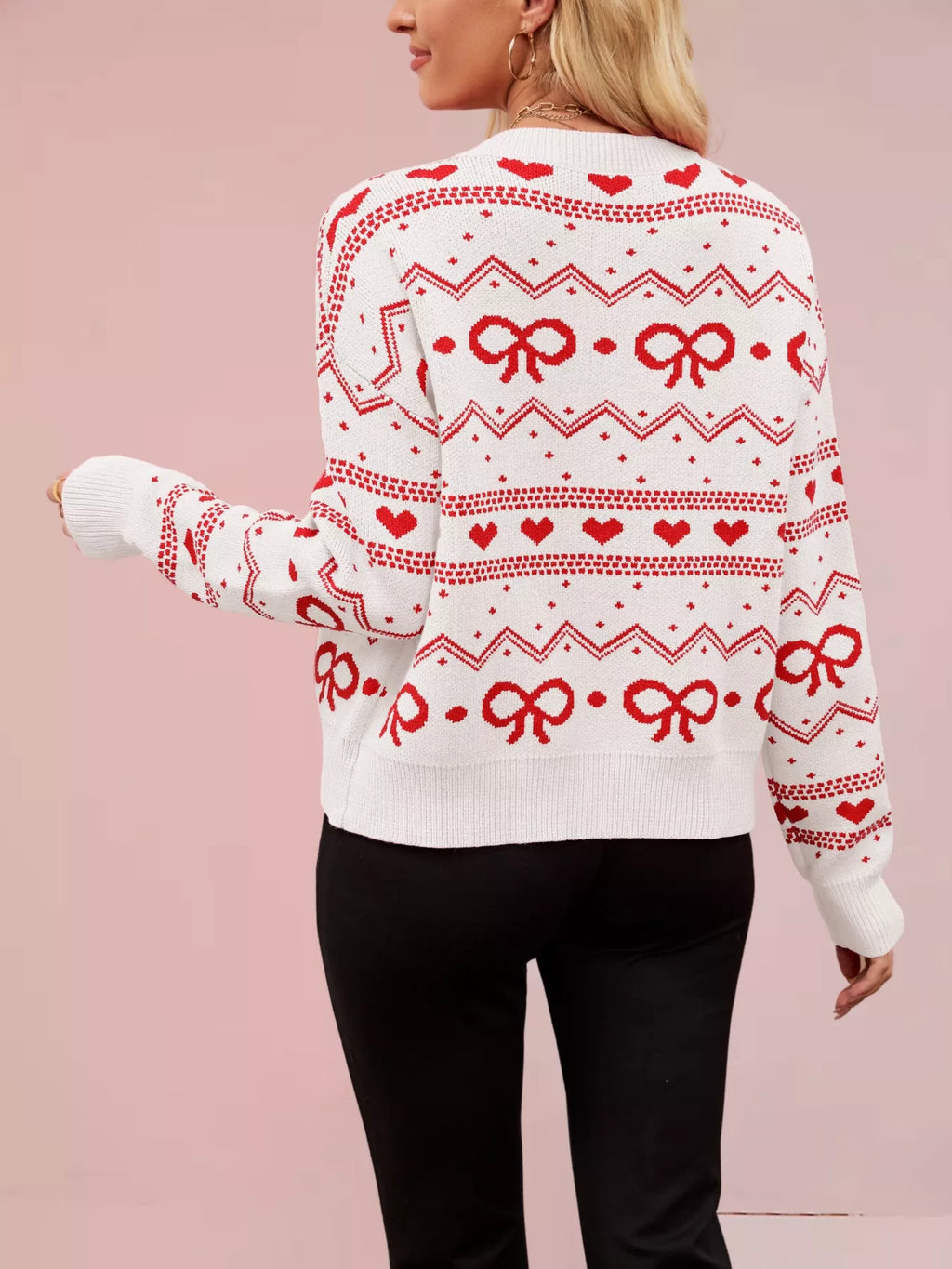 Bowknot Pattern Knit Cardigan