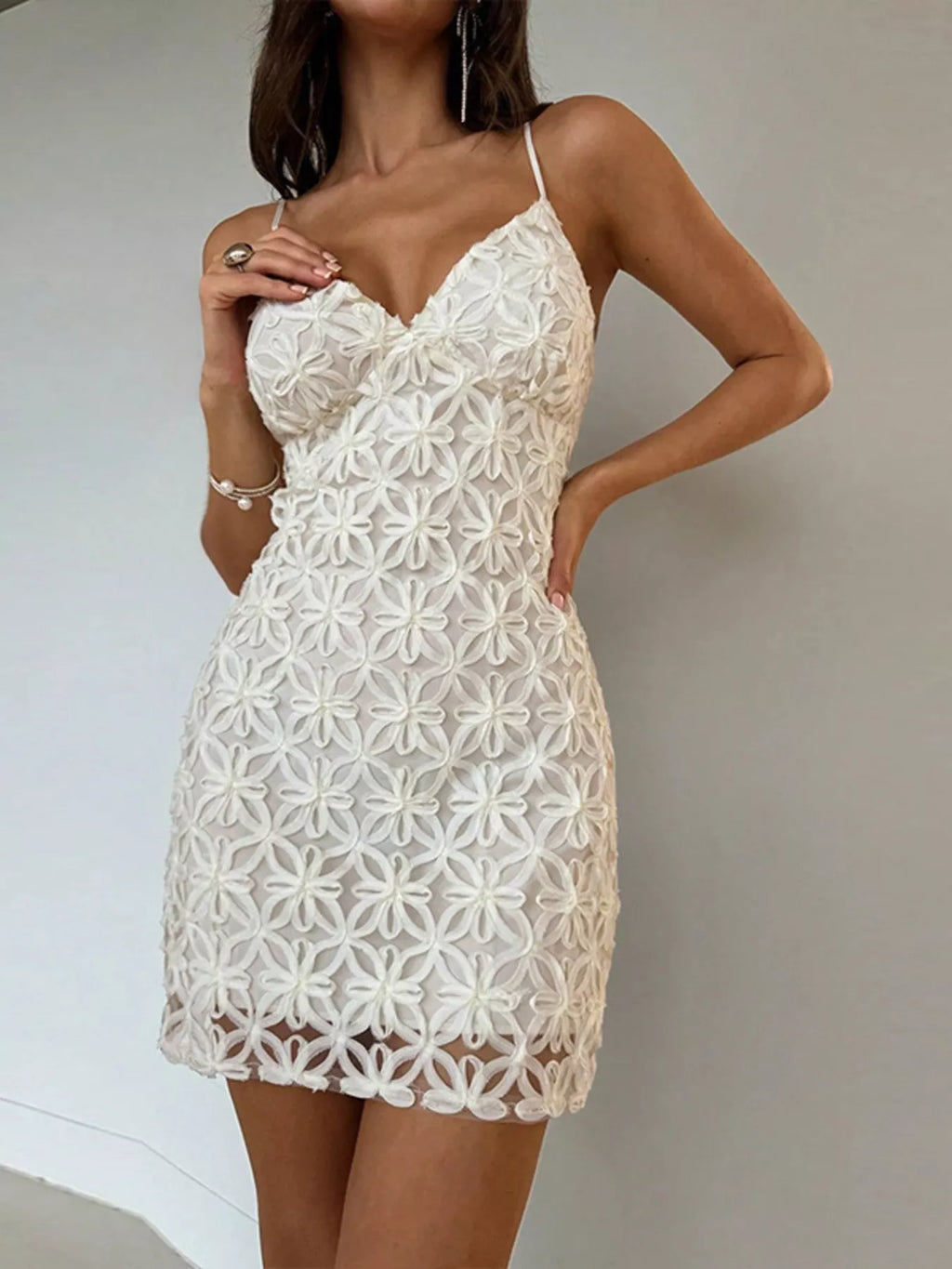 Lace Bodycon Mini Dress