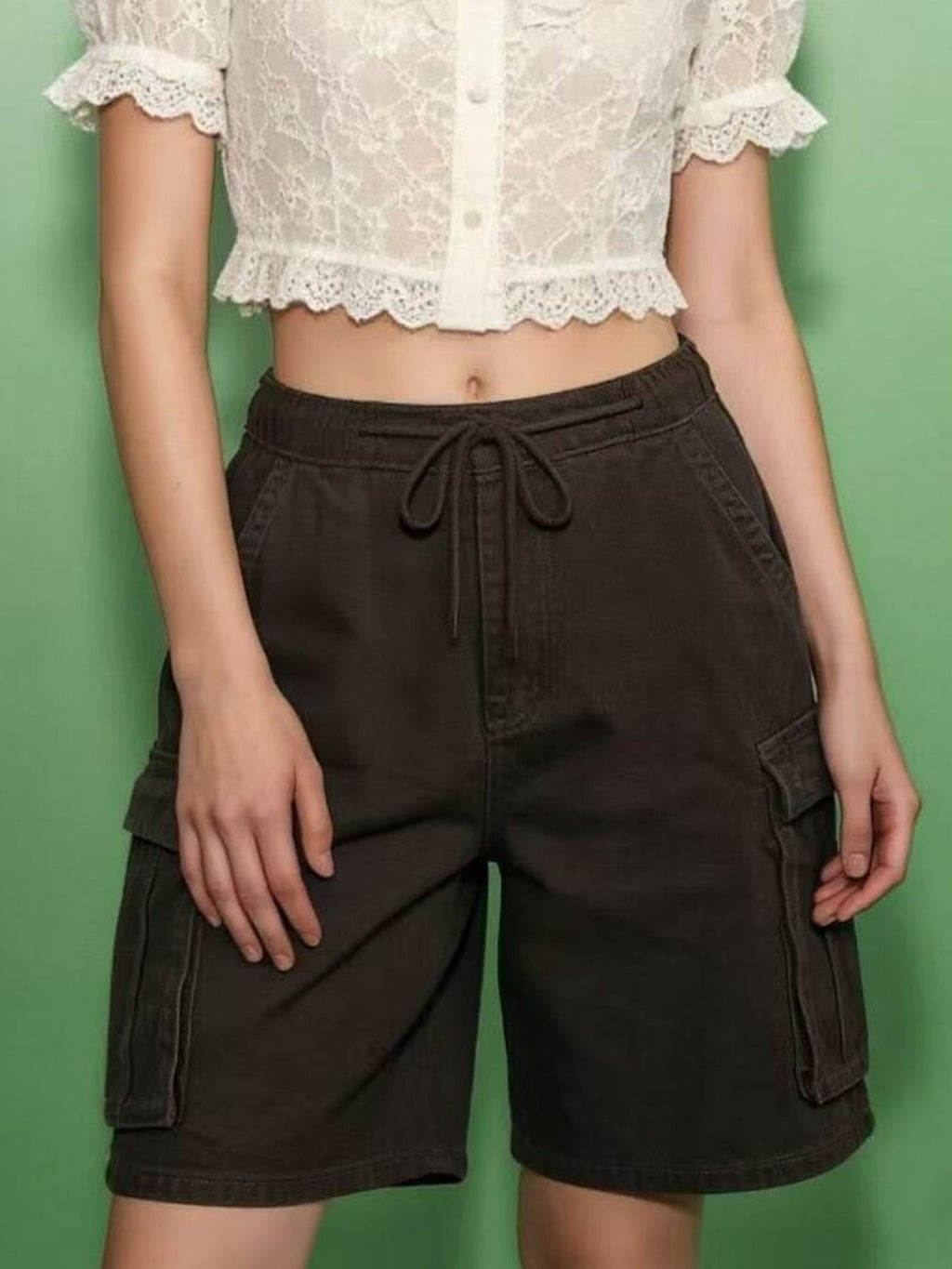 Cargo Shorts with Drawstring