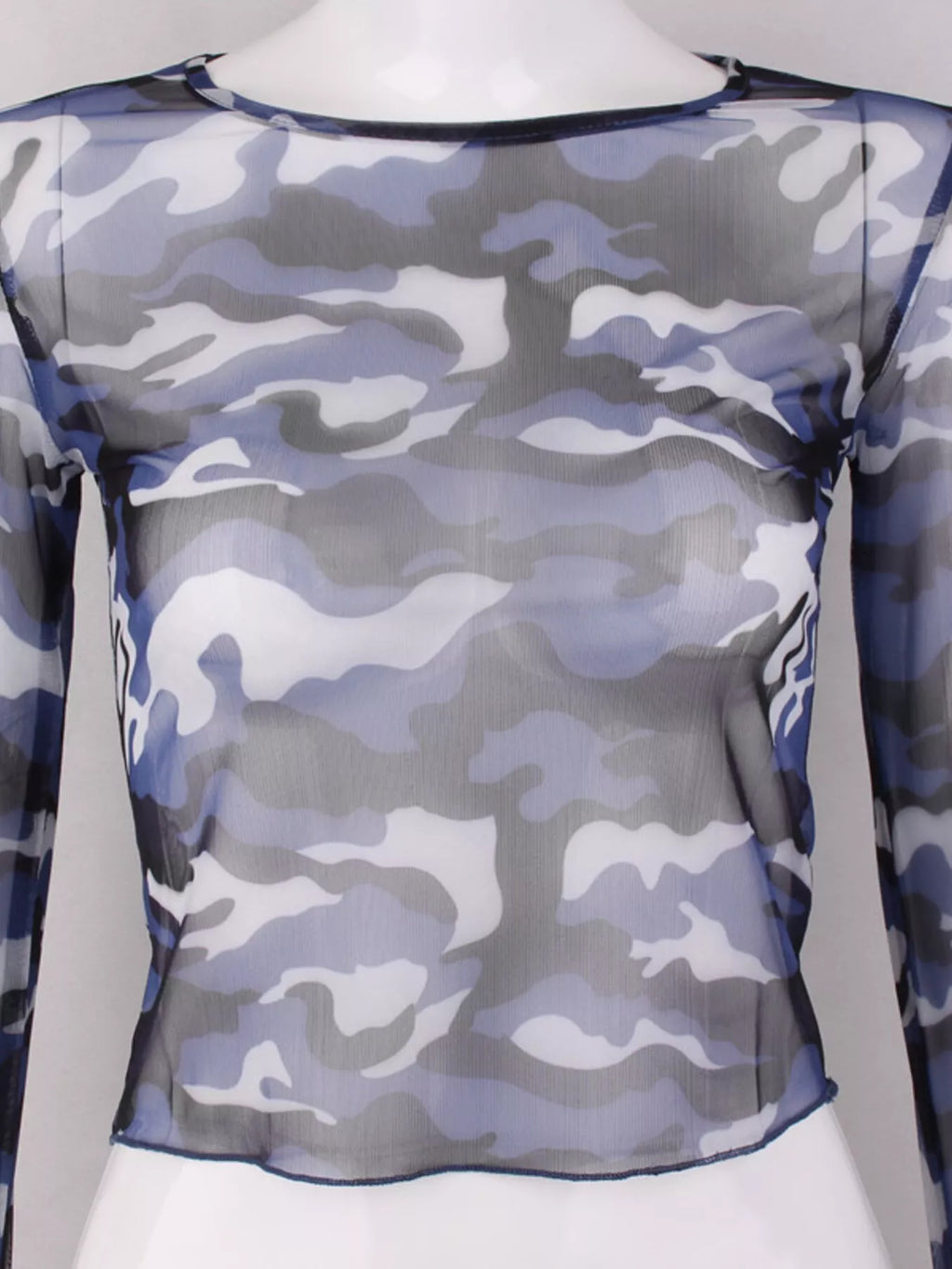 Camouflage Mesh Long Sleeve T-Shirt