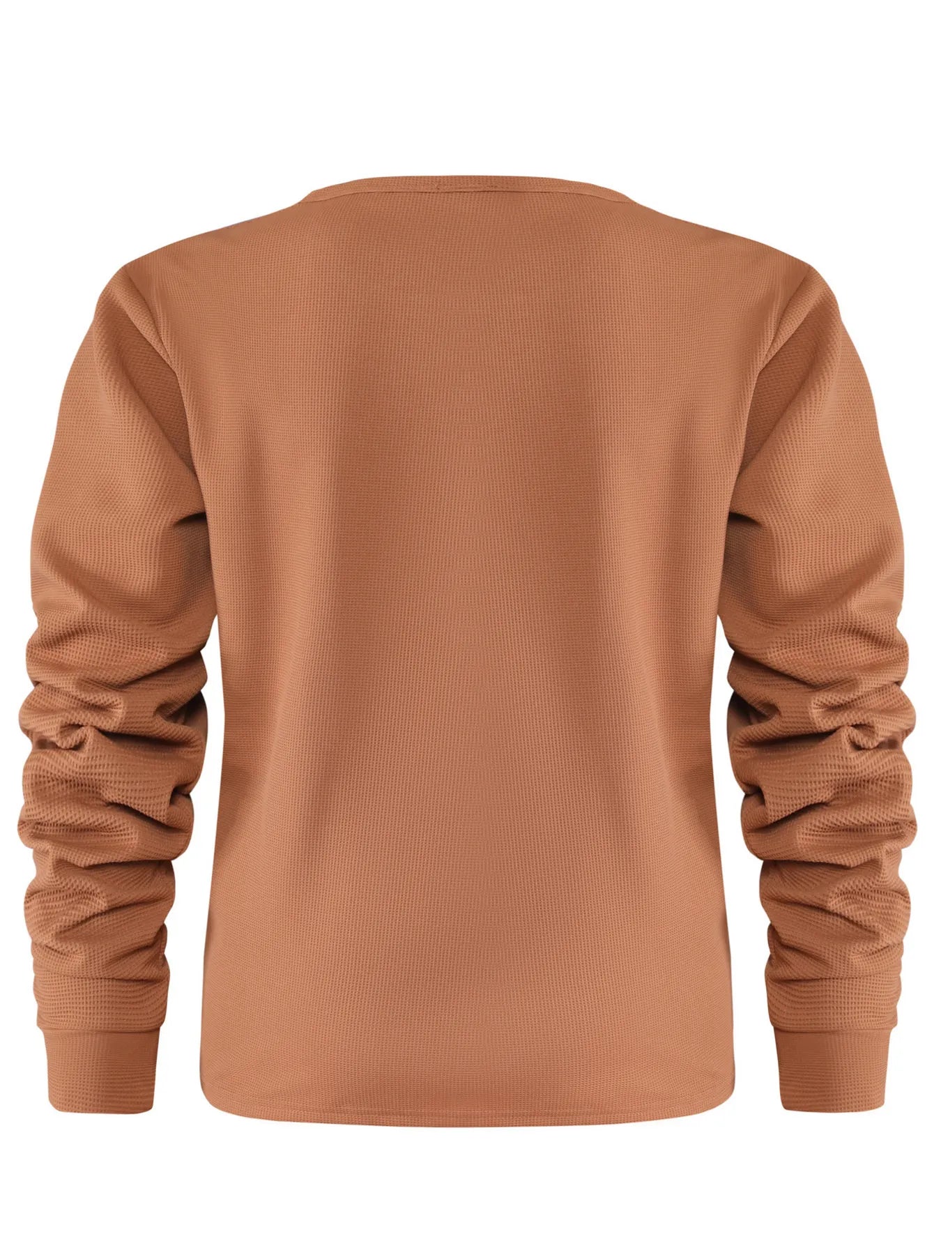 Men's Plus Size Waffle Knit Long Sleeve T-Shirt