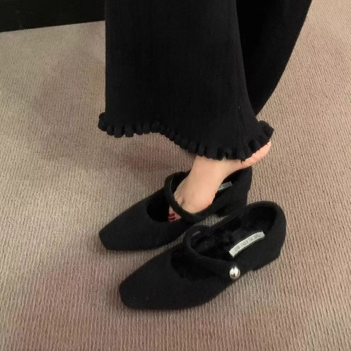Elegant Block Heel Mary Jane Loafers