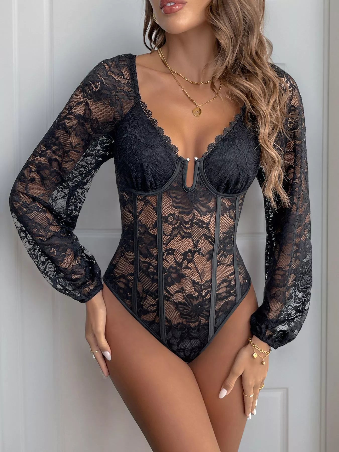 Lace Long Sleeve Bodysuit