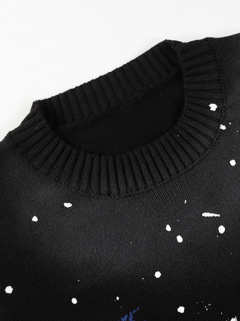 Men's Letter Round Neck Long Sleeve Sweater