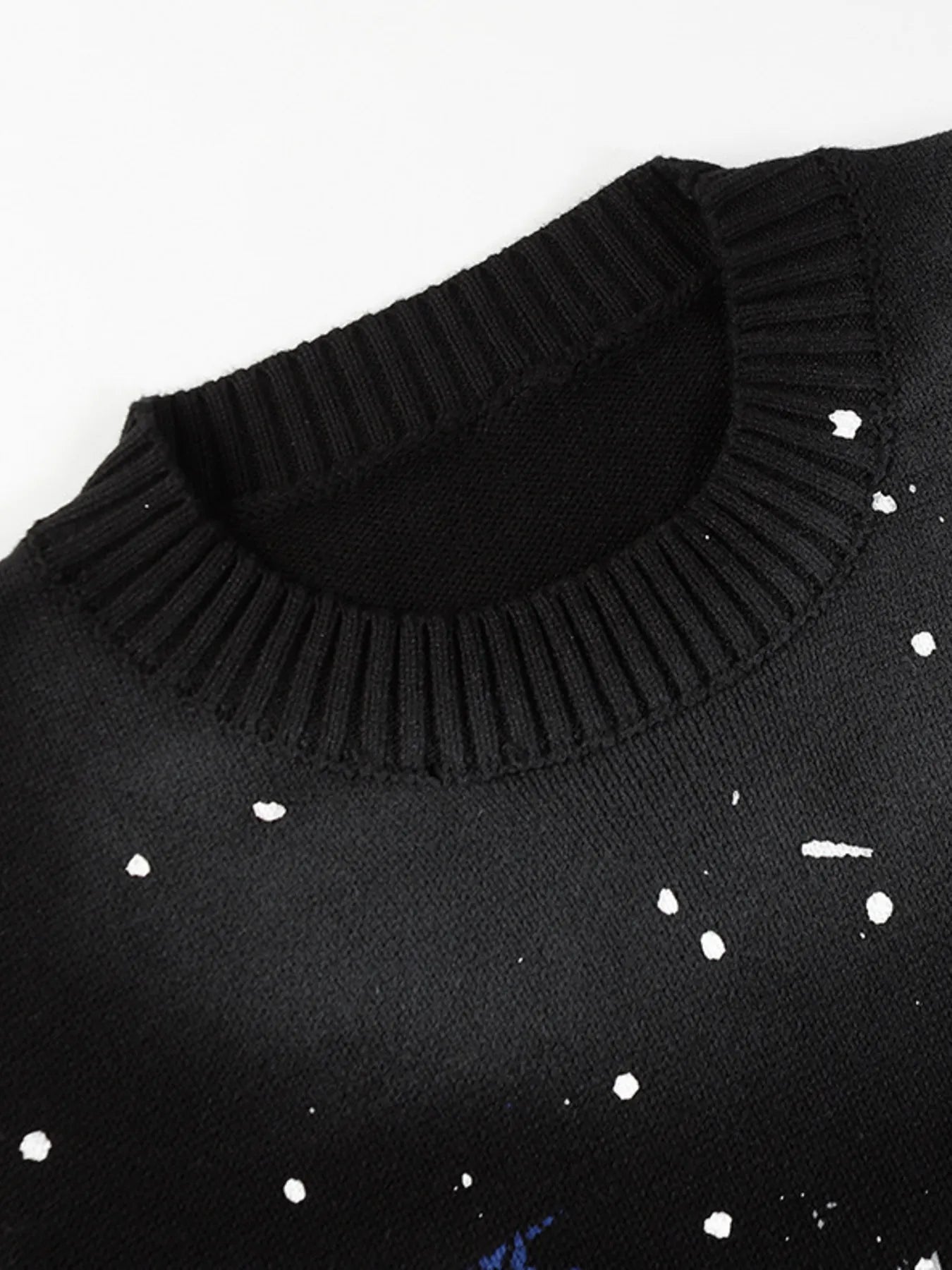Men's Letter Round Neck Long Sleeve Sweater