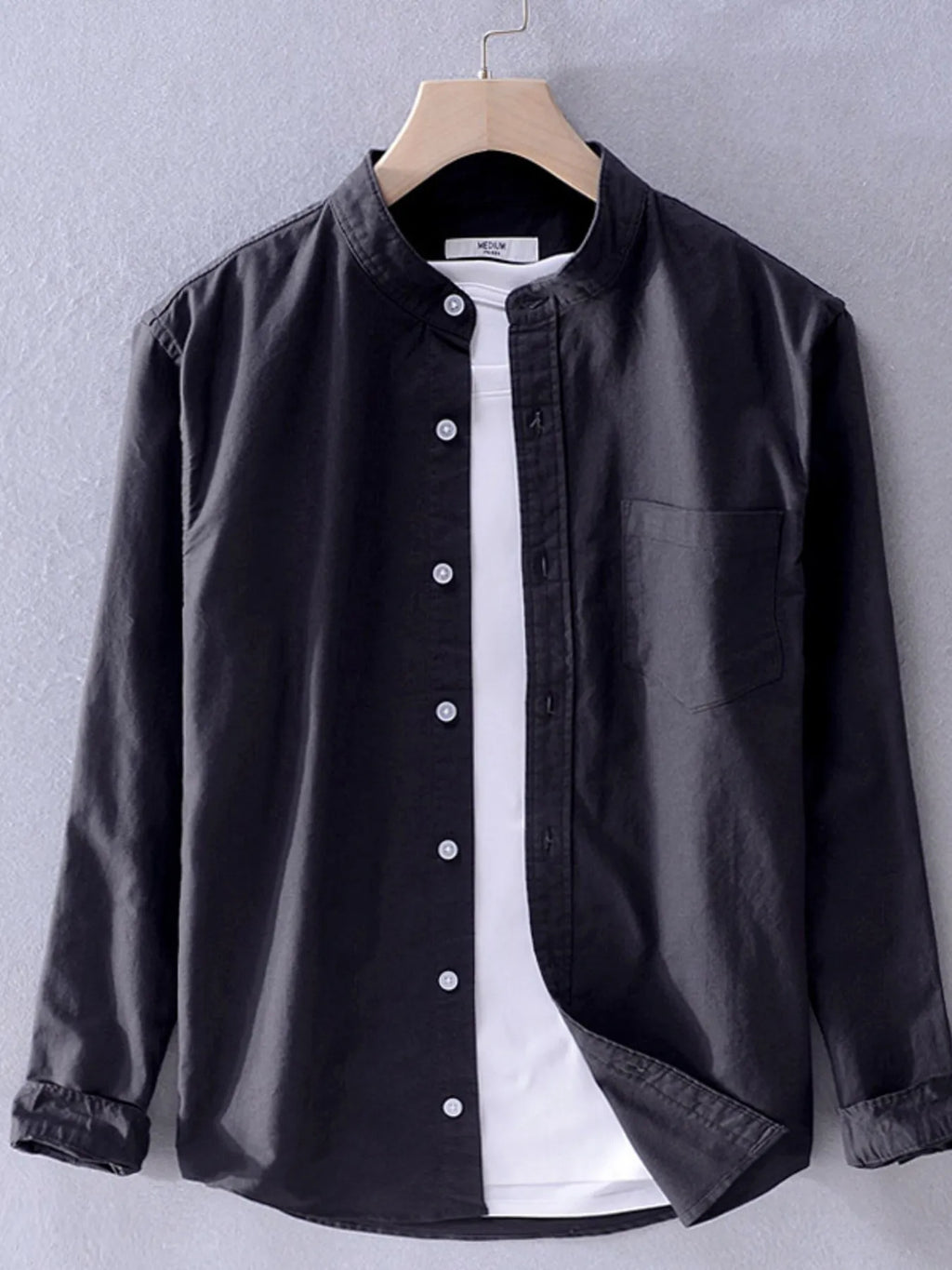 Men's Plus Size Button Up Long Sleeve Shirt