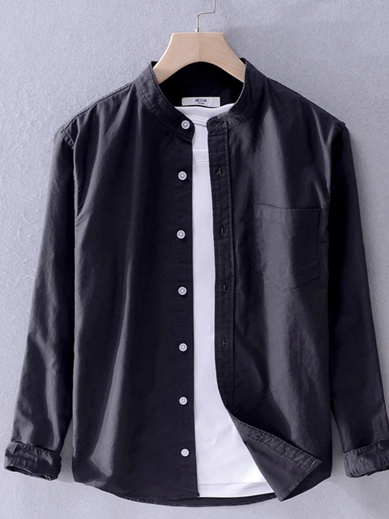 Men's Plus Size Button Up Long Sleeve Shirt