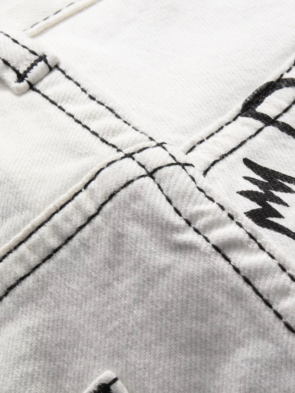 Men's Graffiti Print Slim Fit Jeans