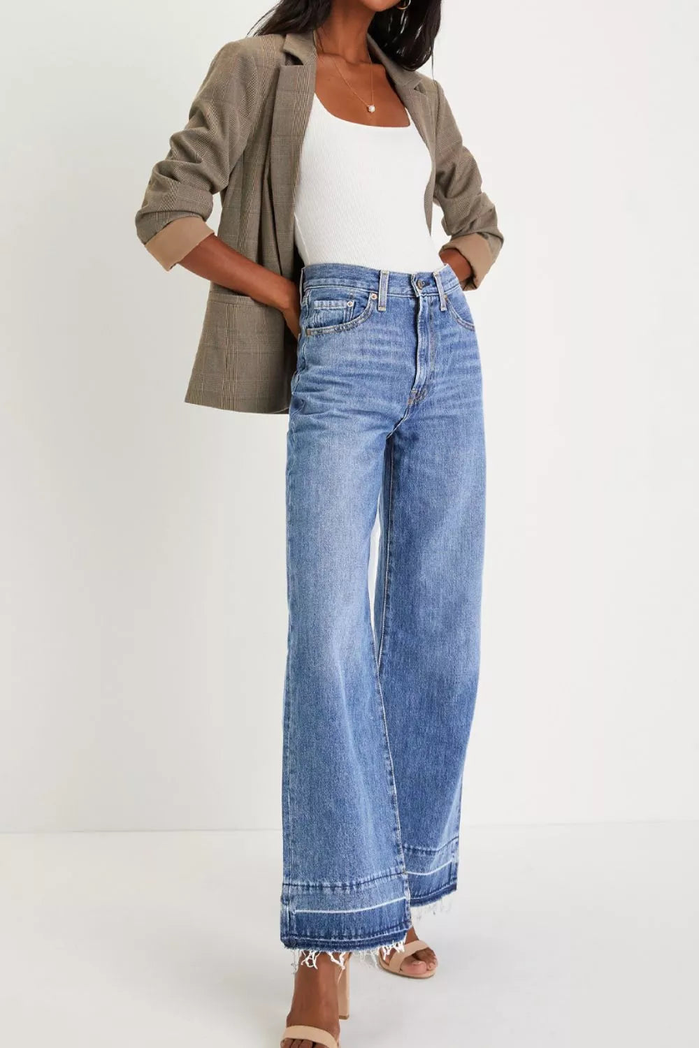 Wide Leg High Waist Jeans