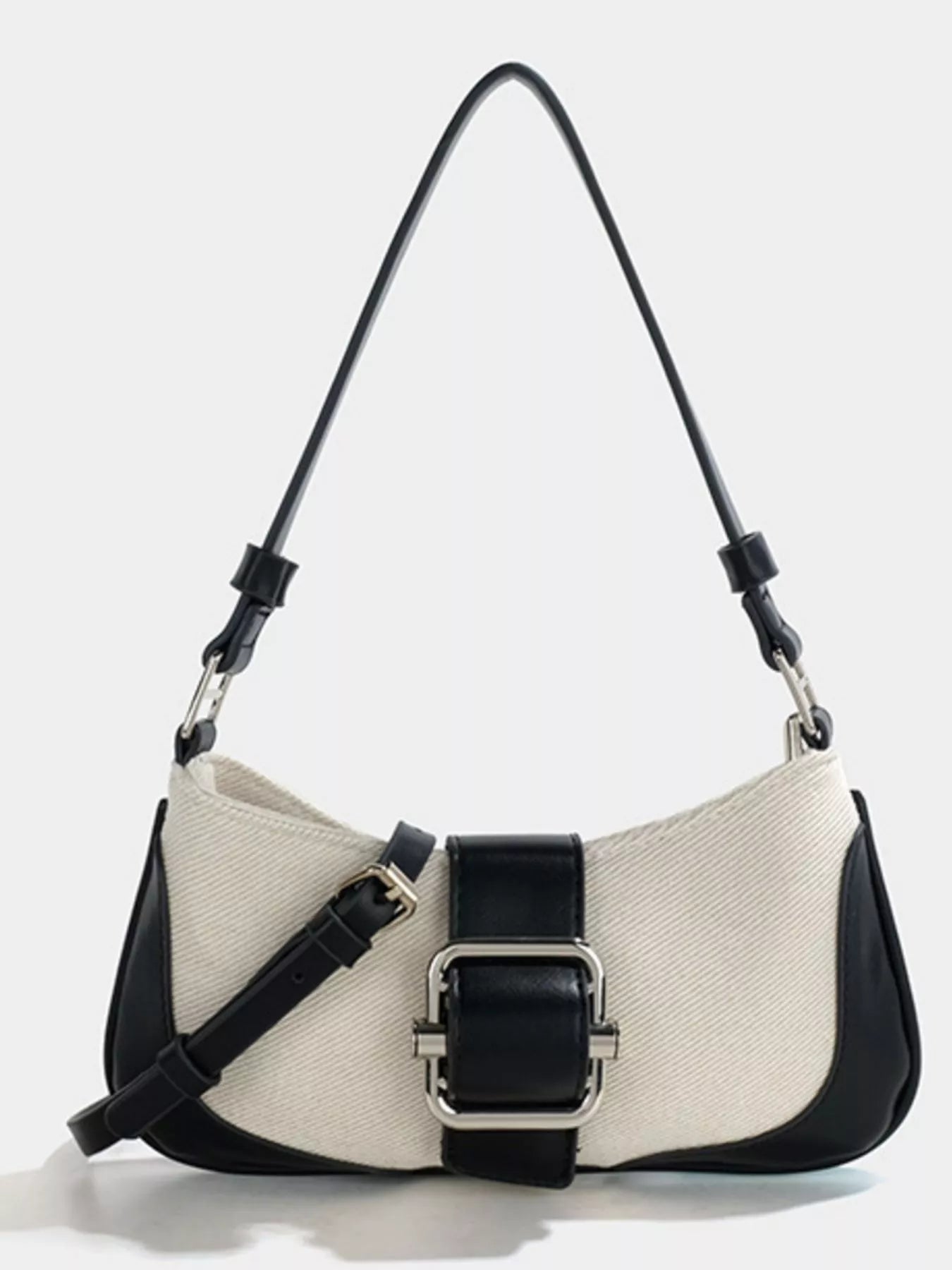 Buckle Accent Shoulder Bag