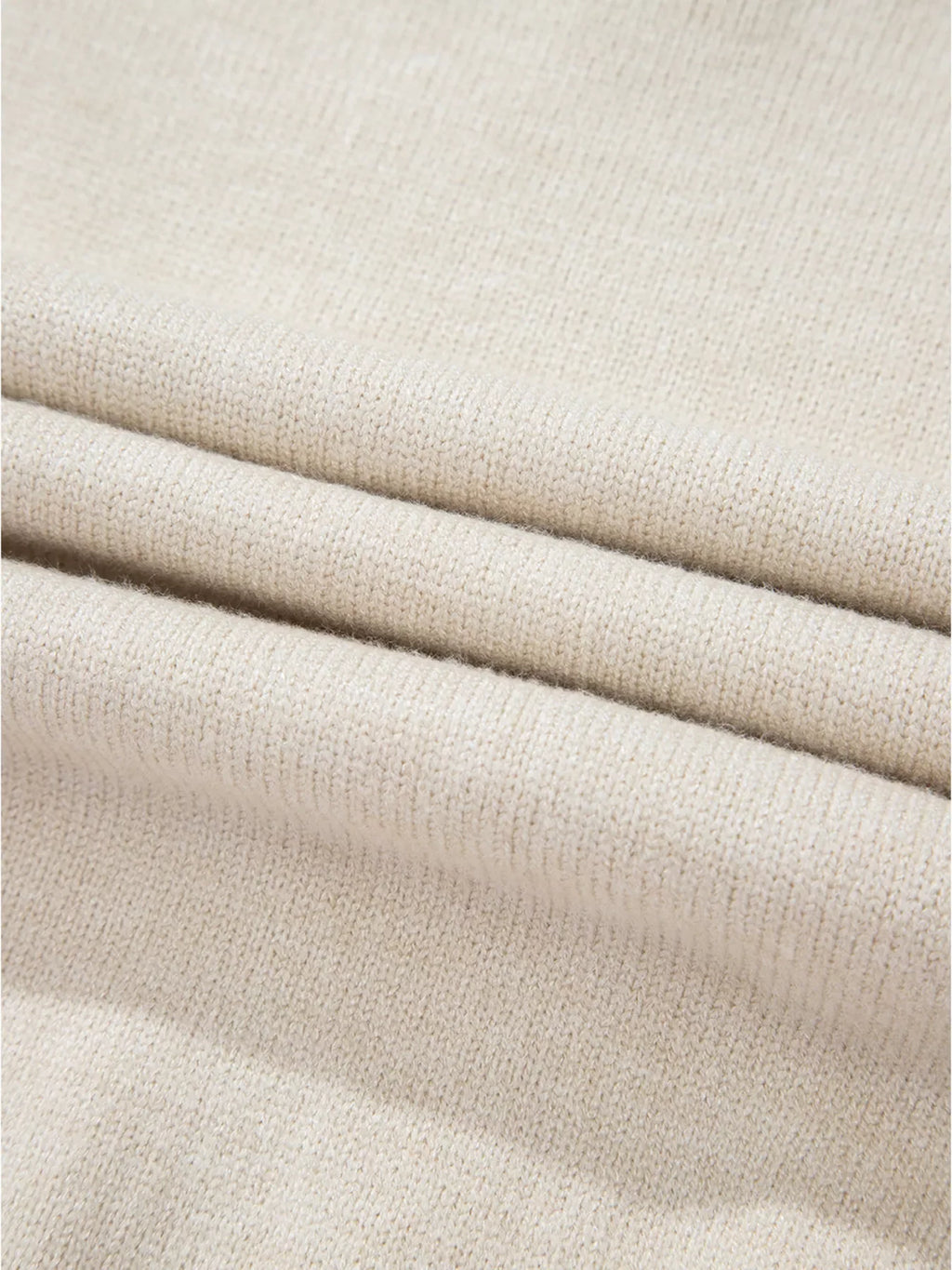 Flower Stitching Mock Neck Sweater