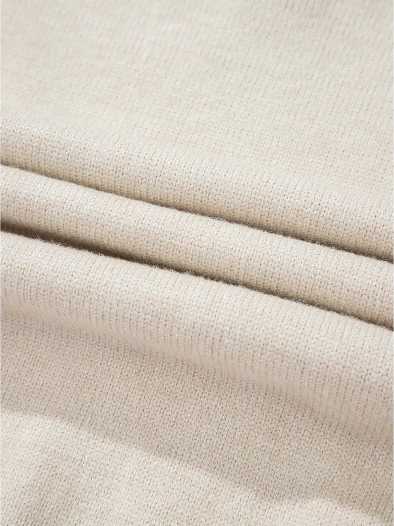 Flower Stitching Mock Neck Sweater