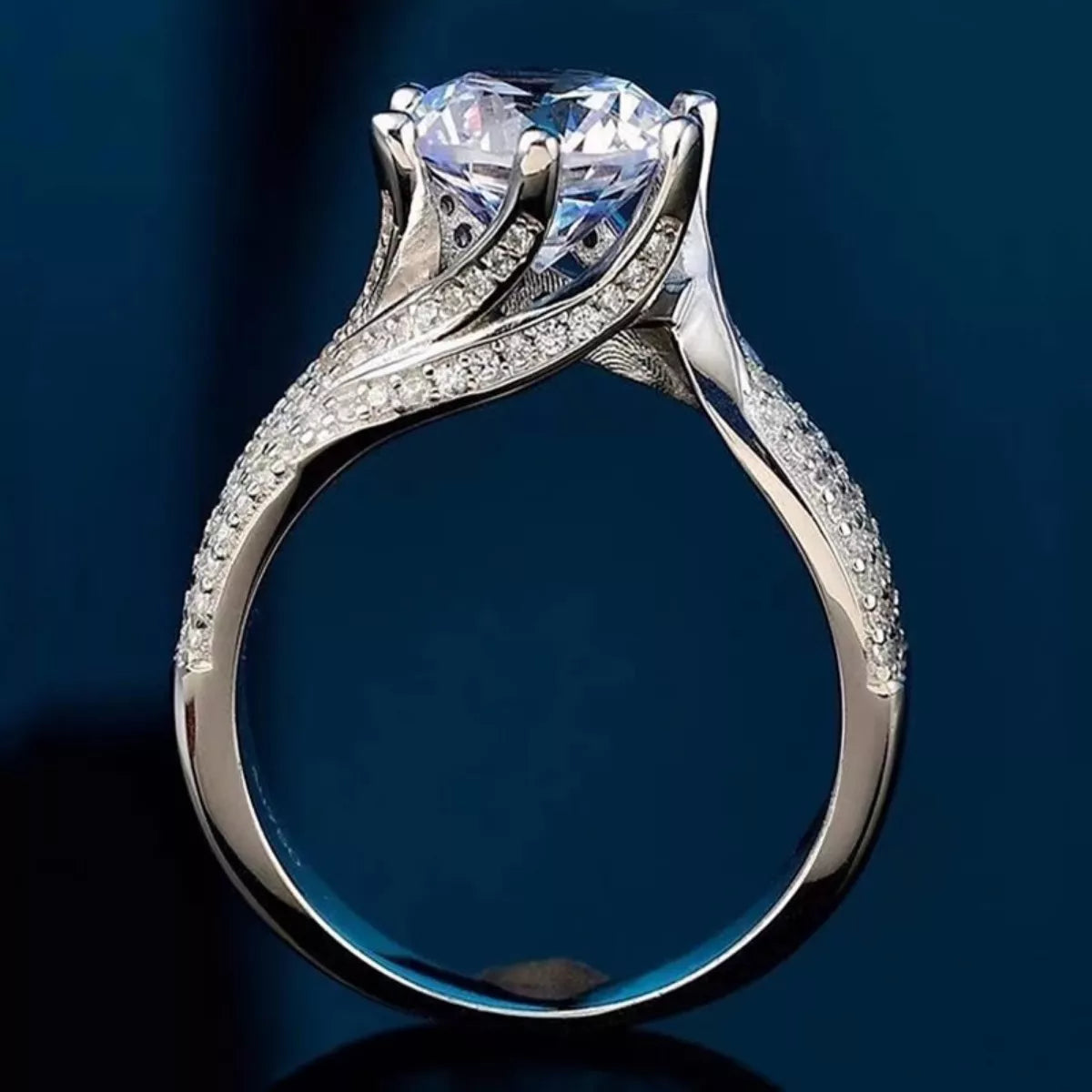 3 Carat Moissanite 925 Sterling Silver Ring