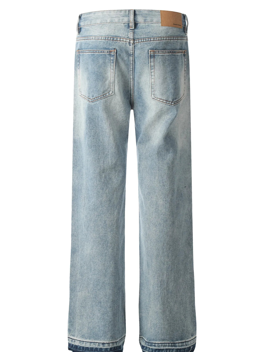 Men's Graffiti Text Print Straight Leg Jeans