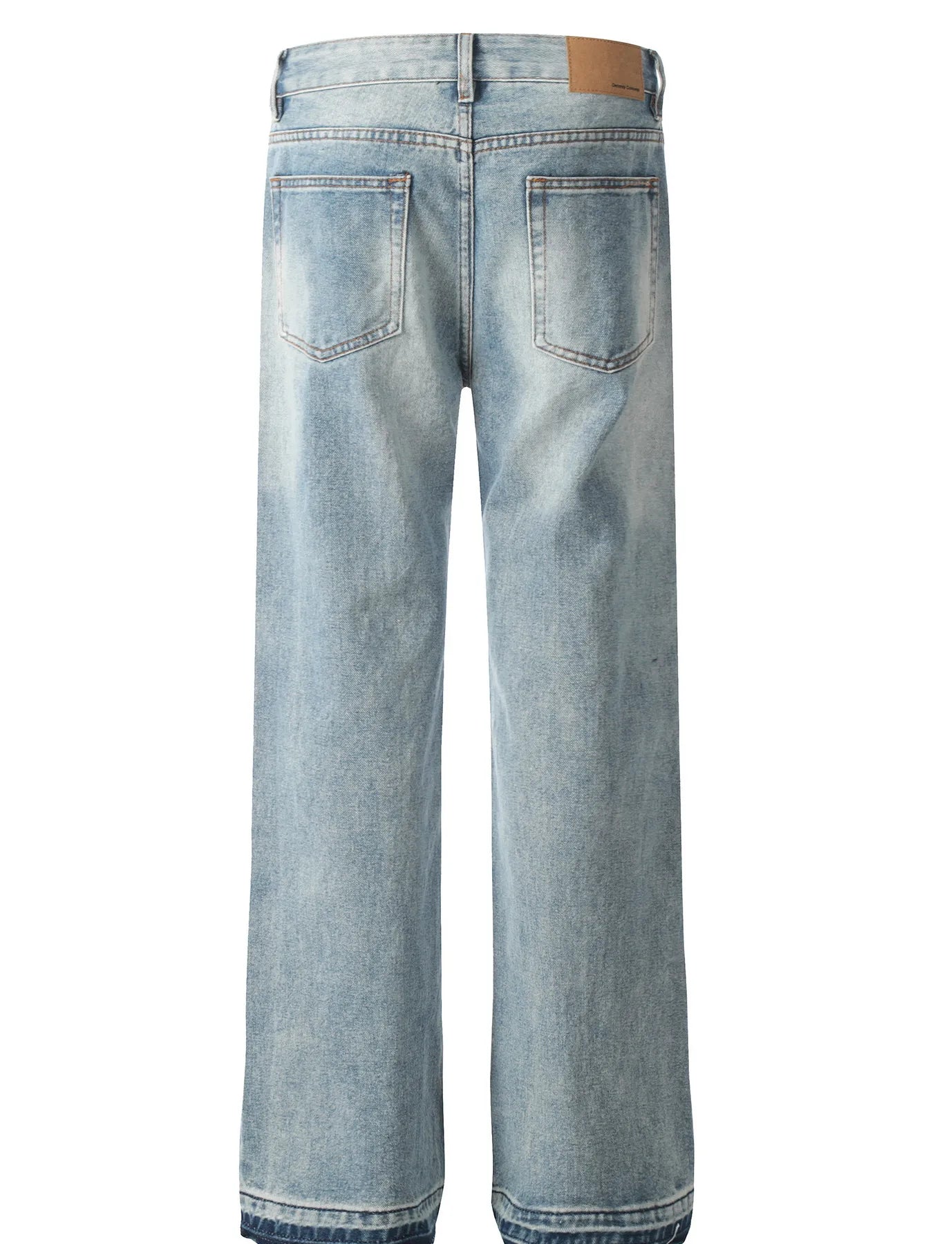 Men's Graffiti Text Print Straight Leg Jeans
