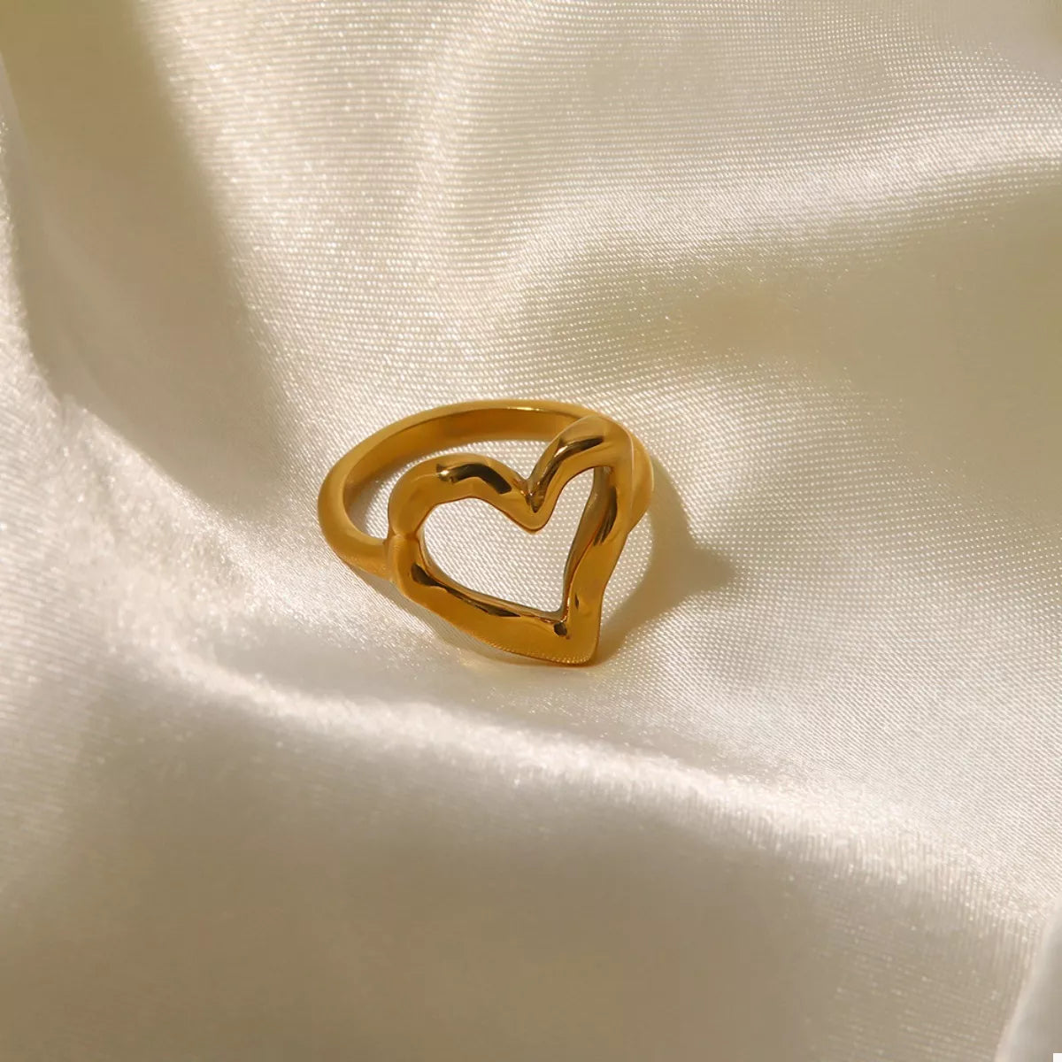 18K Gold-Plated Heart Ring