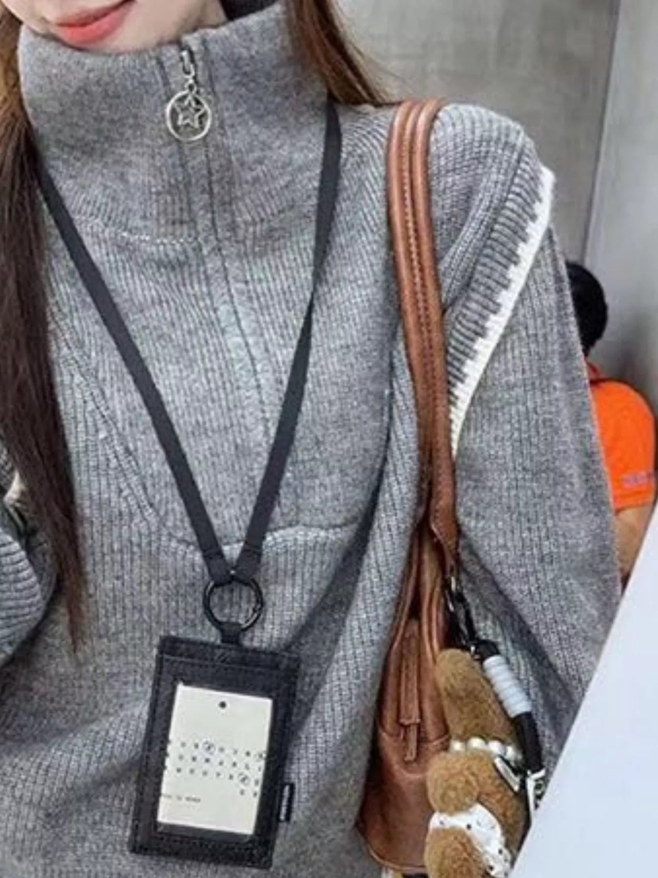 High Neck Half Zip Sweater