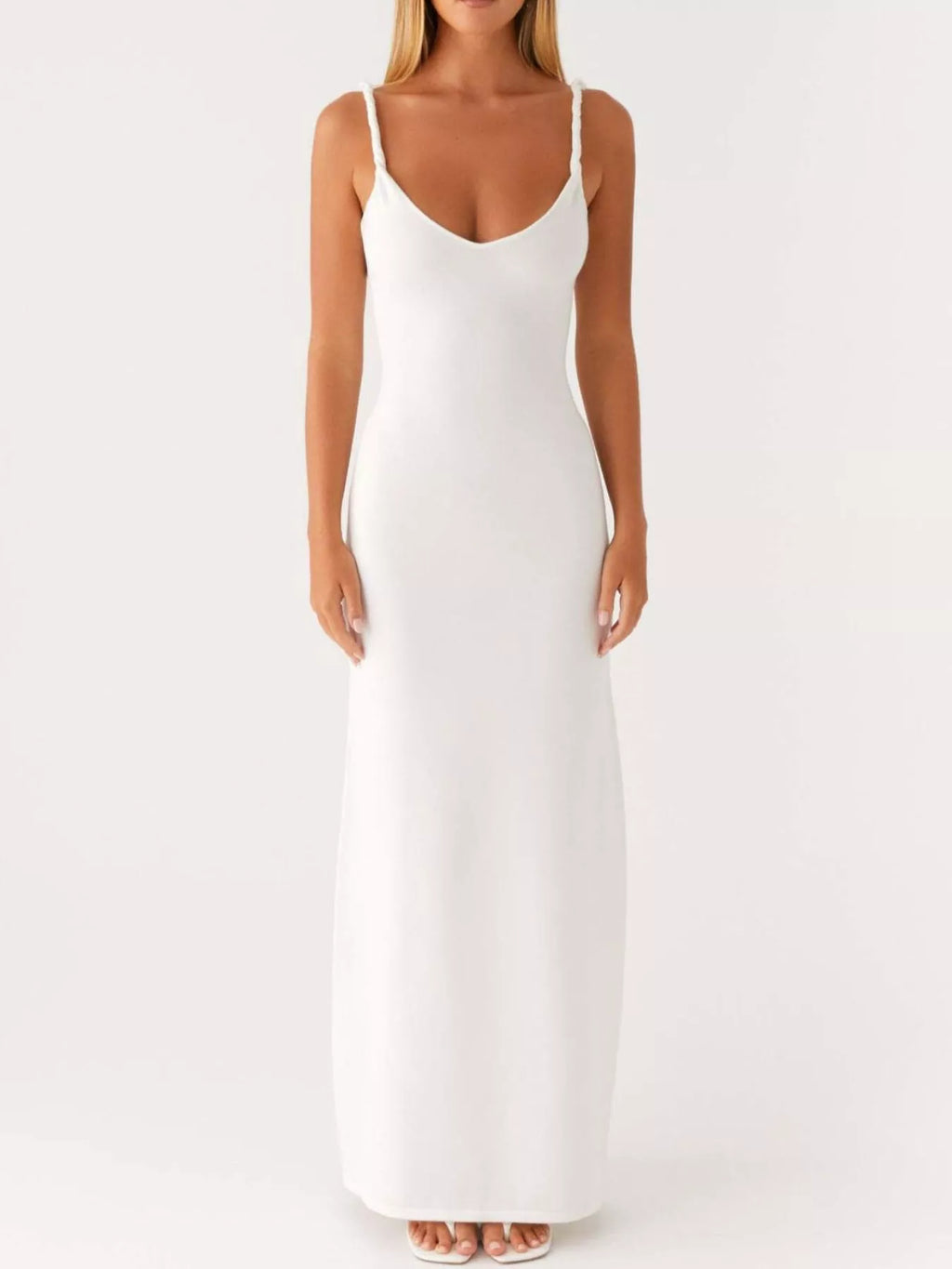 V-Neck Bodycon Maxi Dress