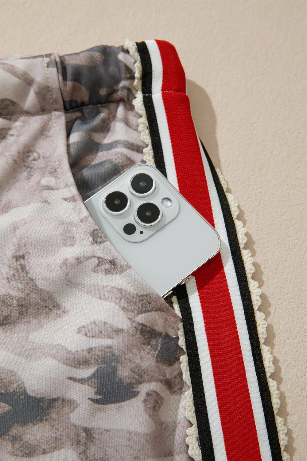Camo Print Drawstring Waist Joggers