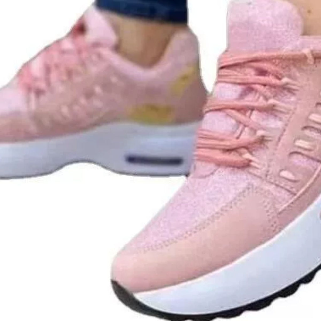 Lace Up Round Toe Sneakers