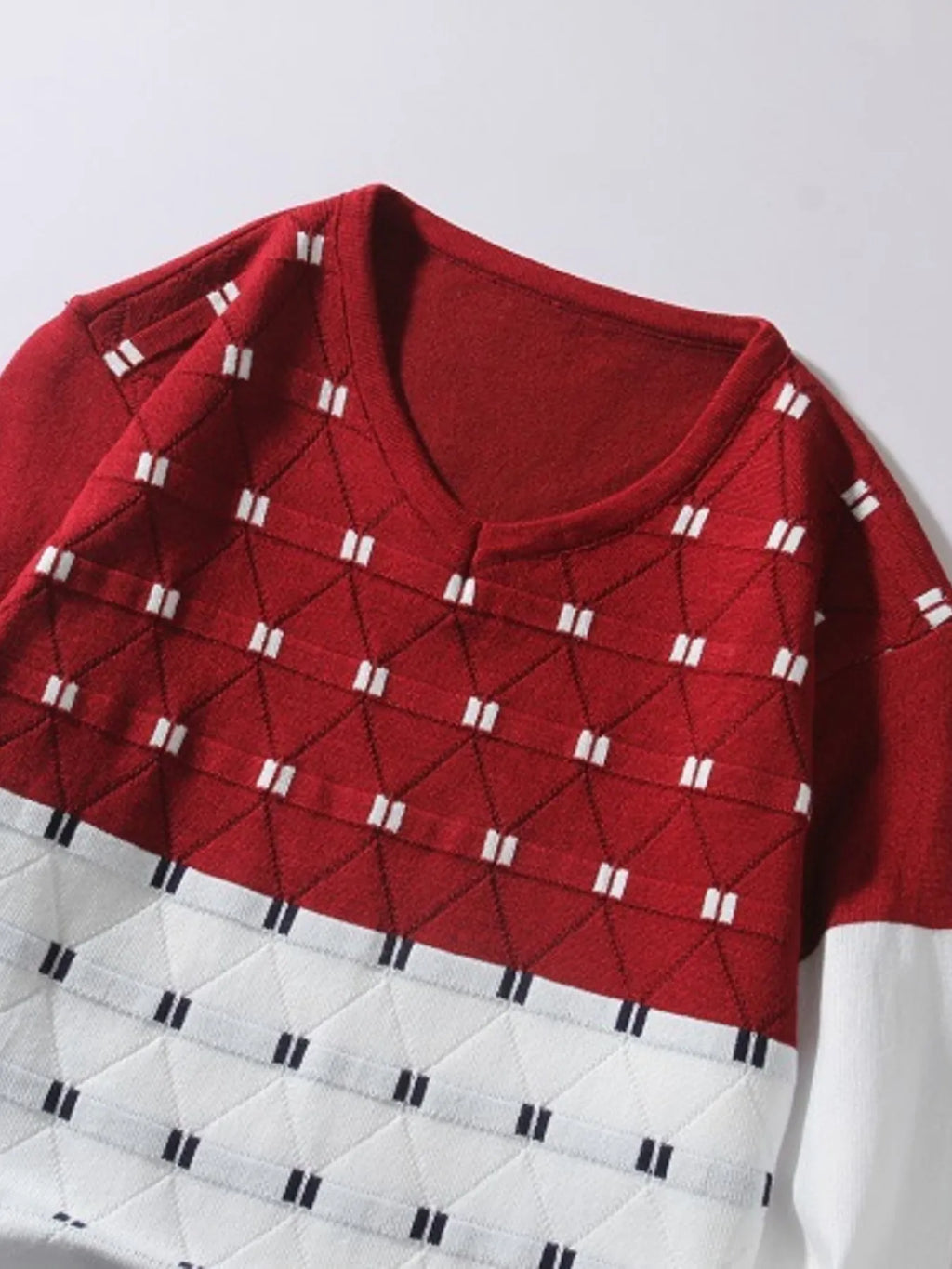 Men's V-Neck Long Sleeve Sweater